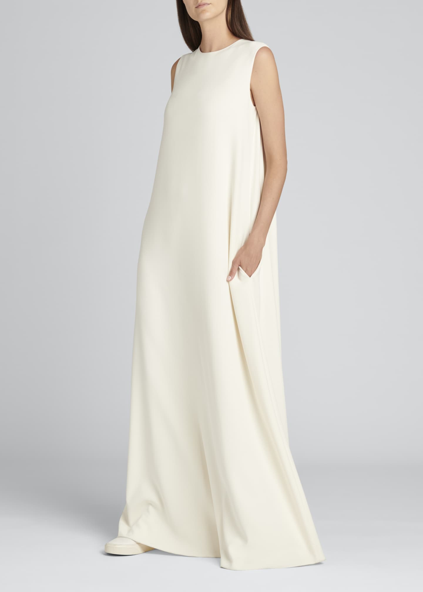 the row white gown