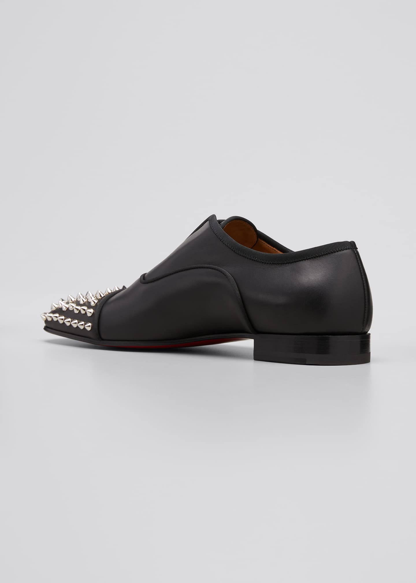 Christian Louboutin Men's Alpha Male Spikes Flat Calf GG Slip-Ons ...