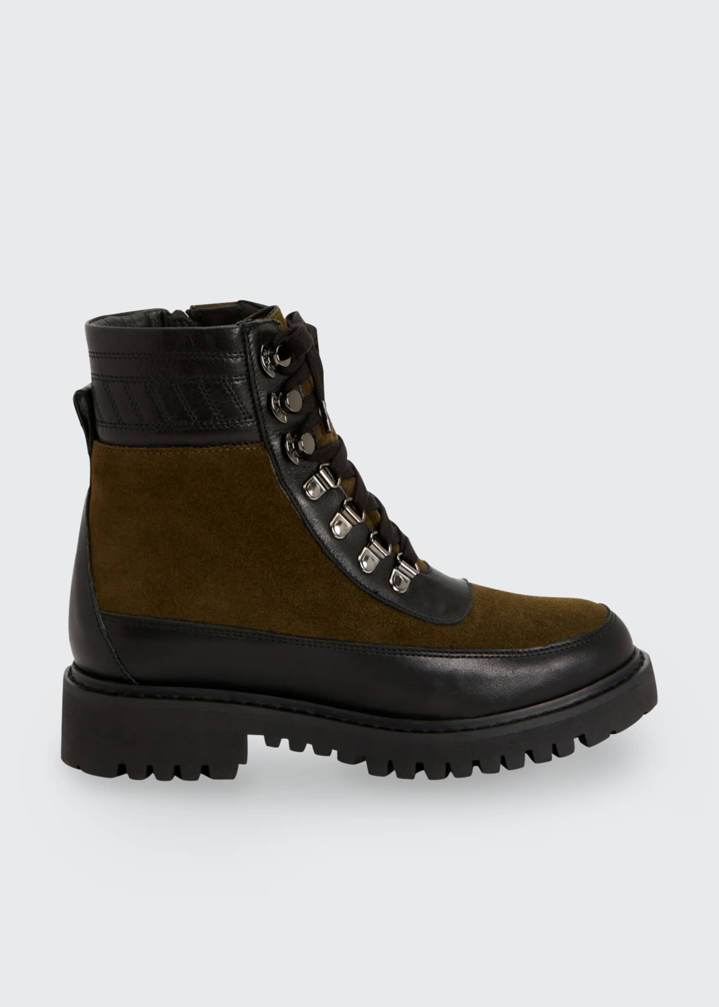 aquatalia kaylynn mixed leather combat booties