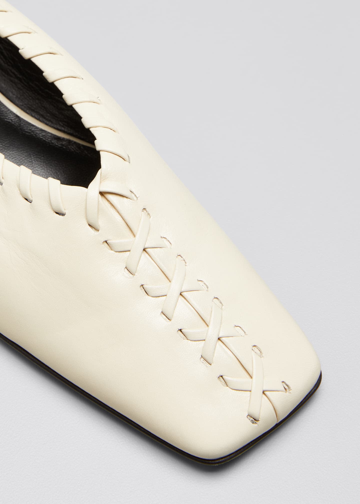 jil sander square toe flats
