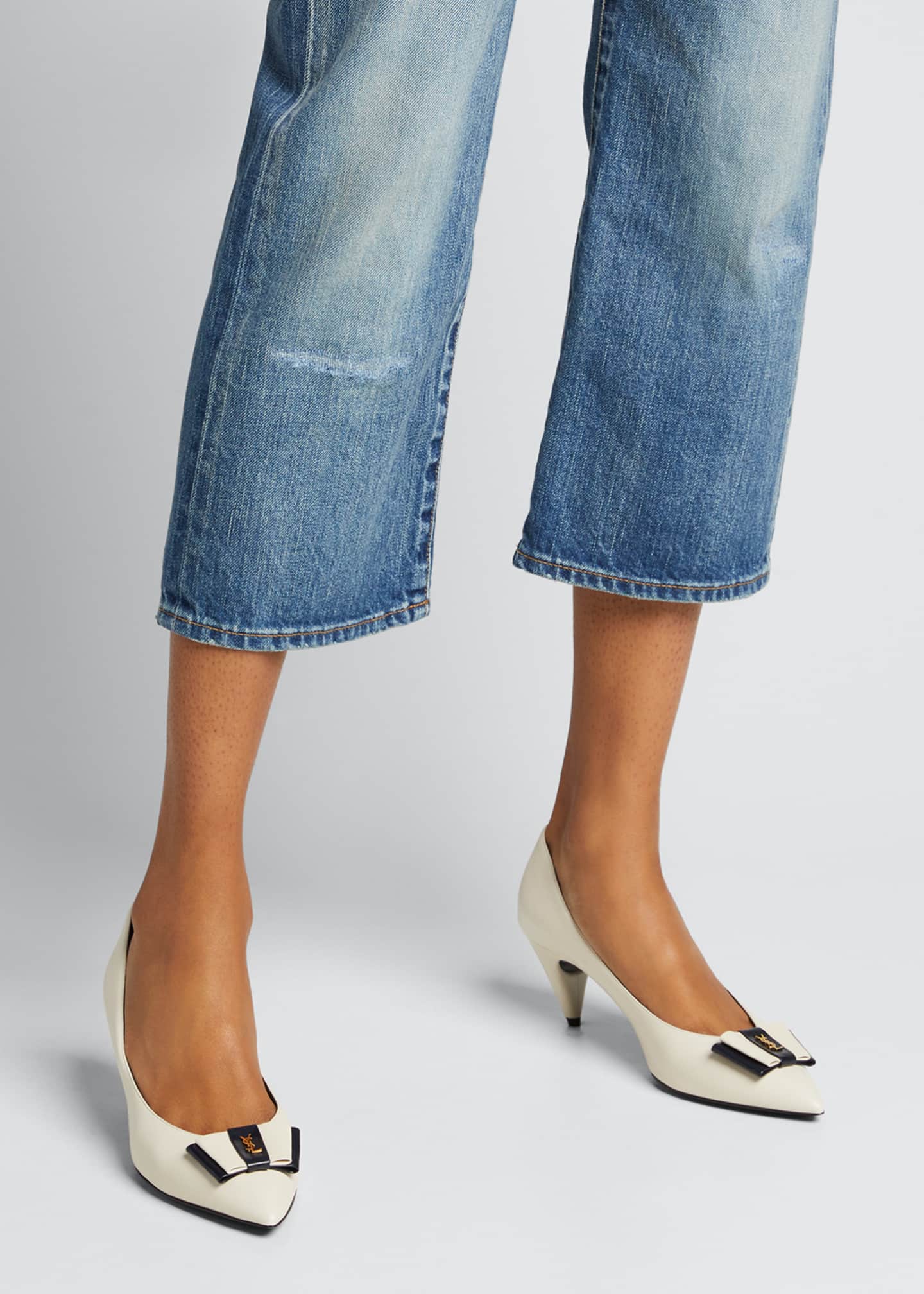 saint laurent anaïs bow pumps
