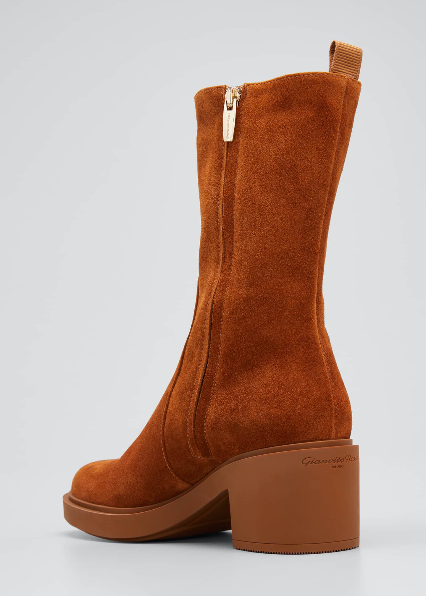 gianvito rossi pointed platform zip booties