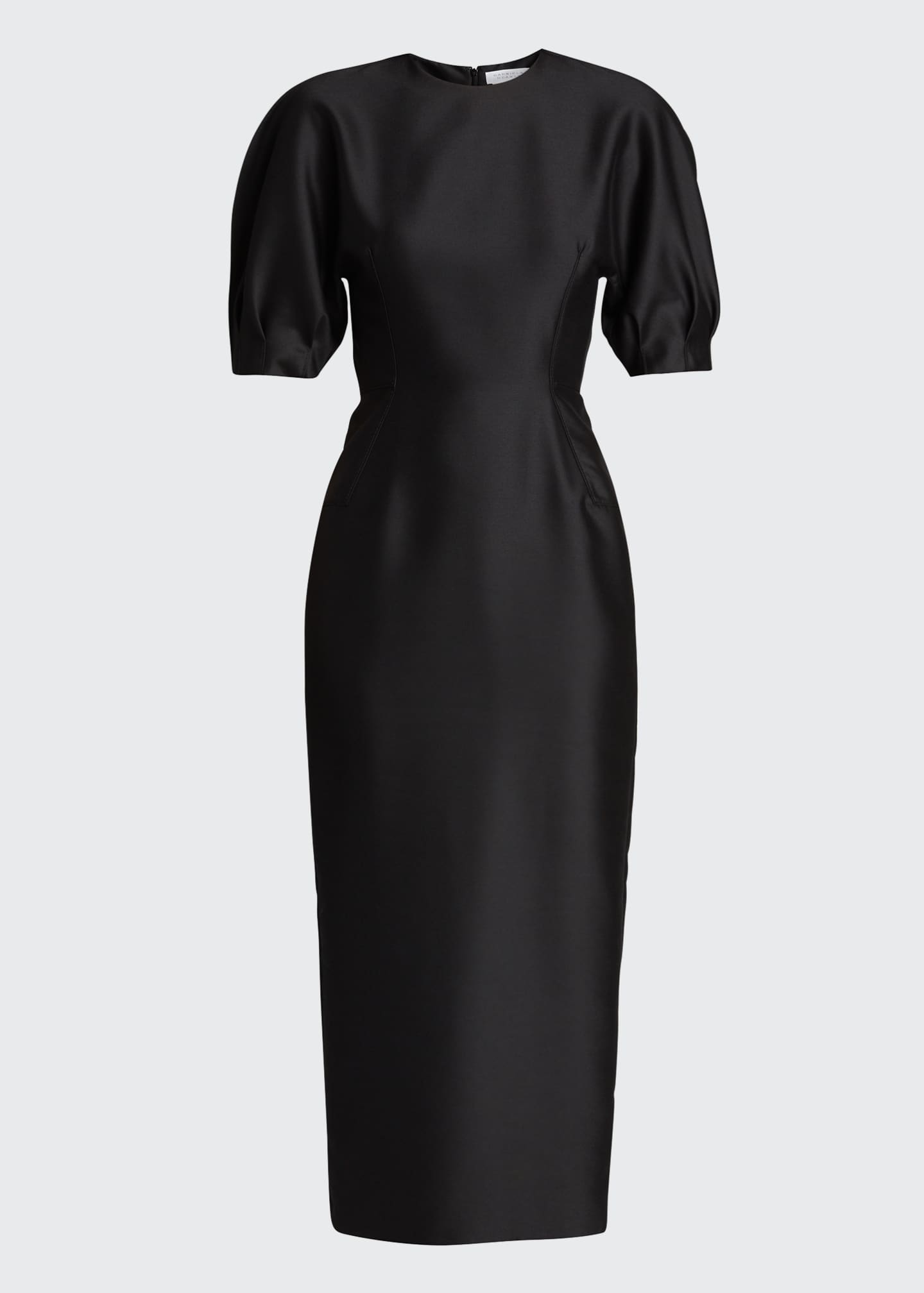 Gabriela Hearst Coretta Curved-Shoulder Wool-Silk Midi Dress - Bergdorf ...