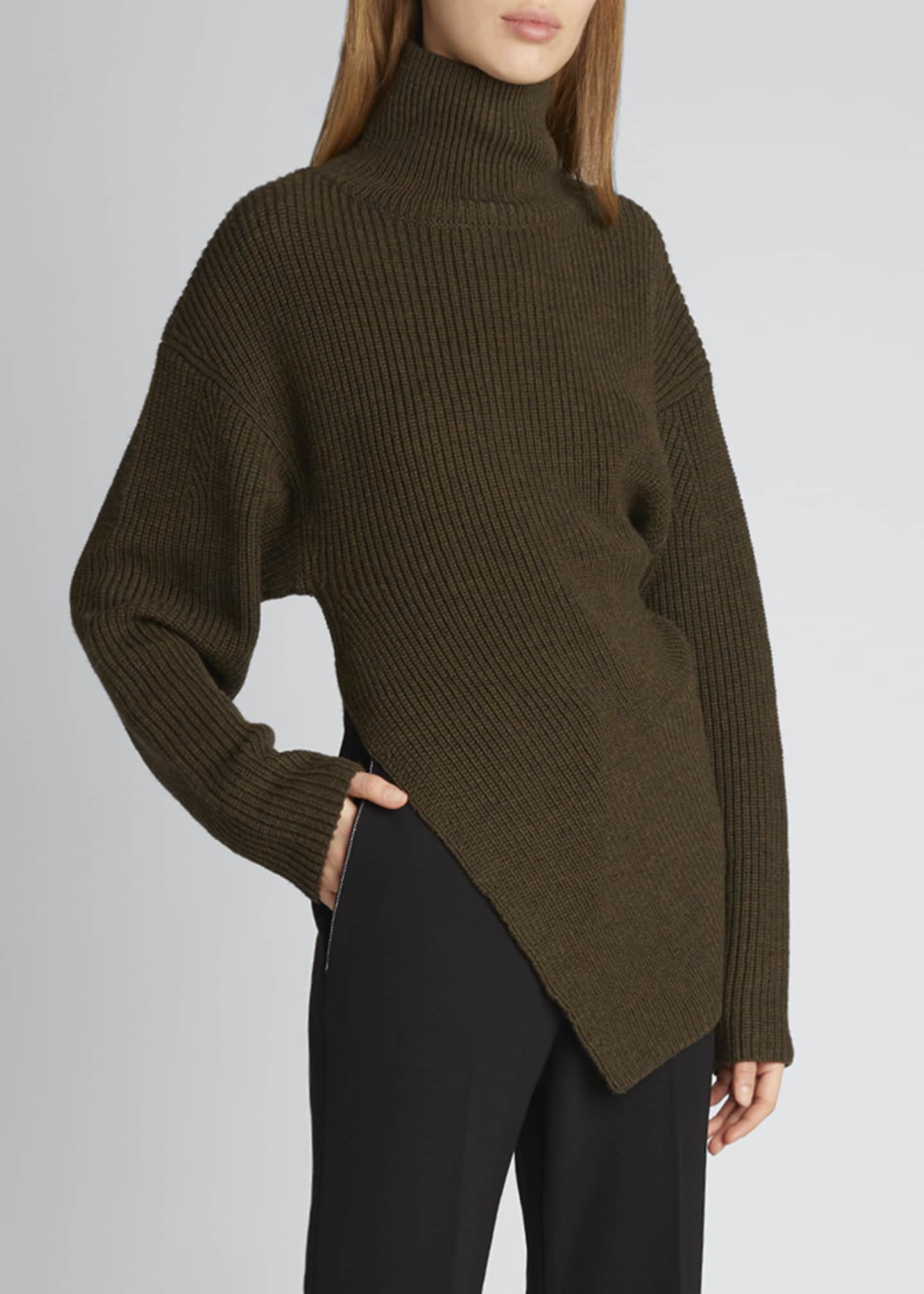 Proenza Schouler Asymmetrical Wool Turtleneck Sweater - Bergdorf Goodman