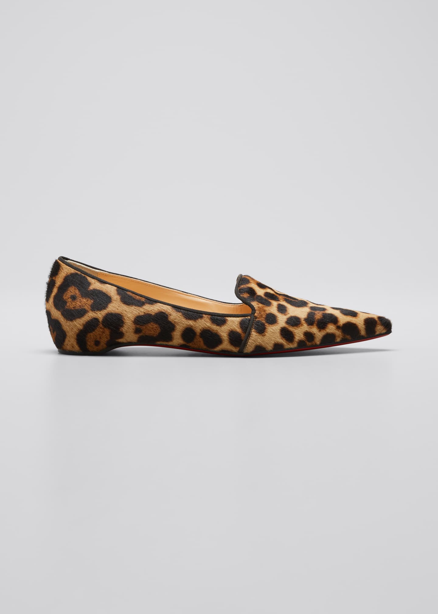 leopard print flat loafers