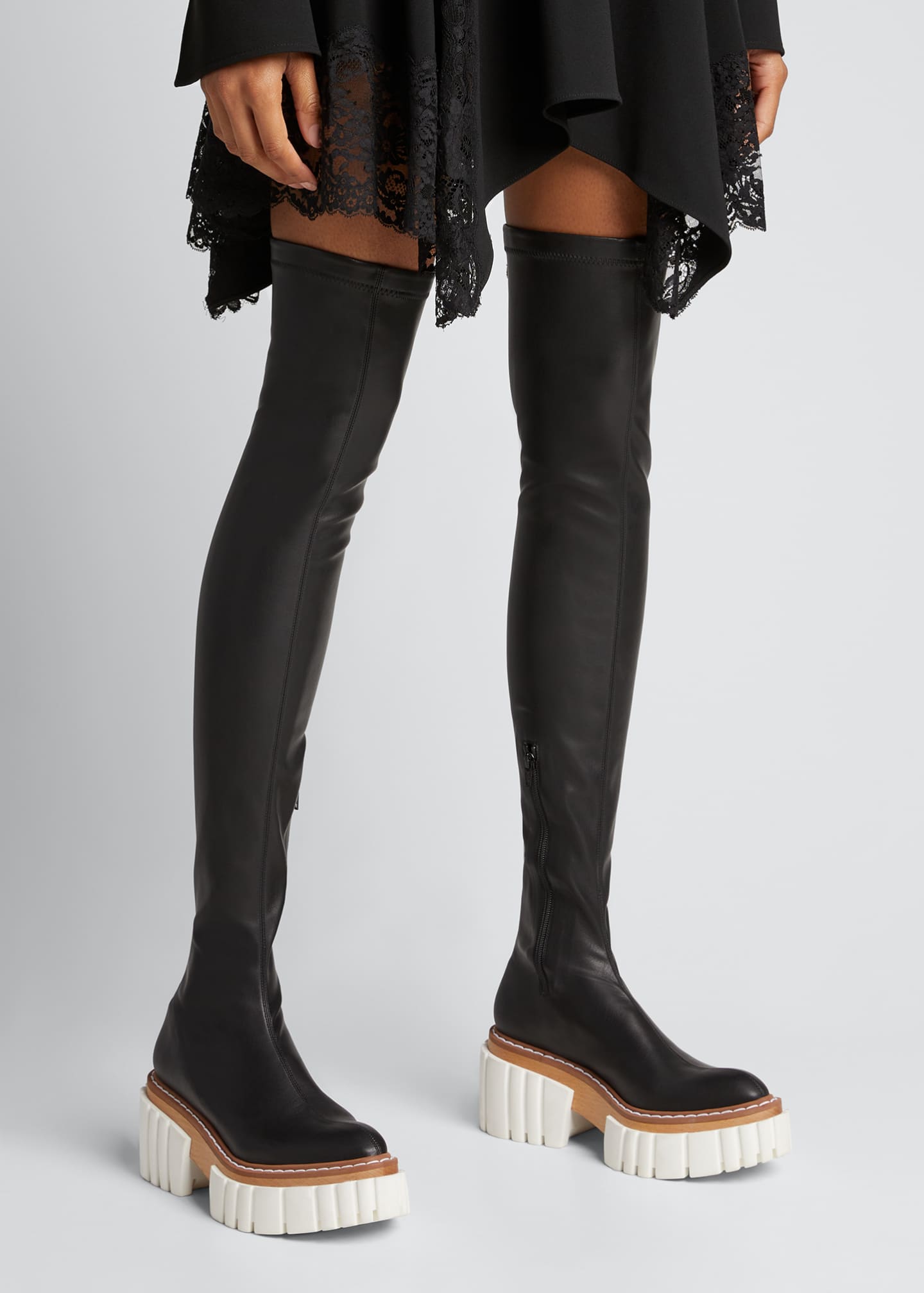 Stella McCartney Emilie Thigh-High Platform Boots - Bergdorf Goodman