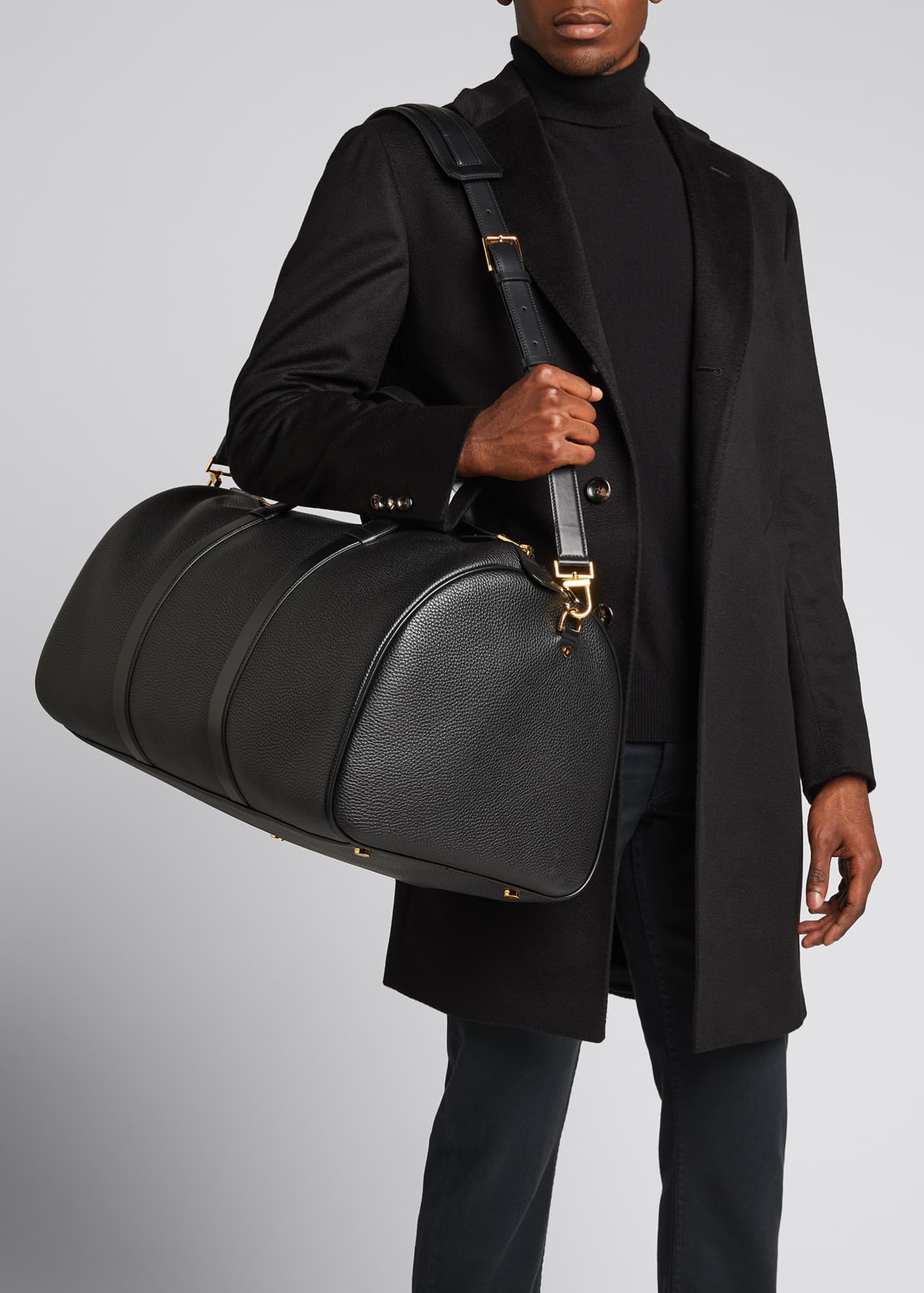 TOM FORD Men's Large Leather Duffel Bag - Bergdorf Goodman