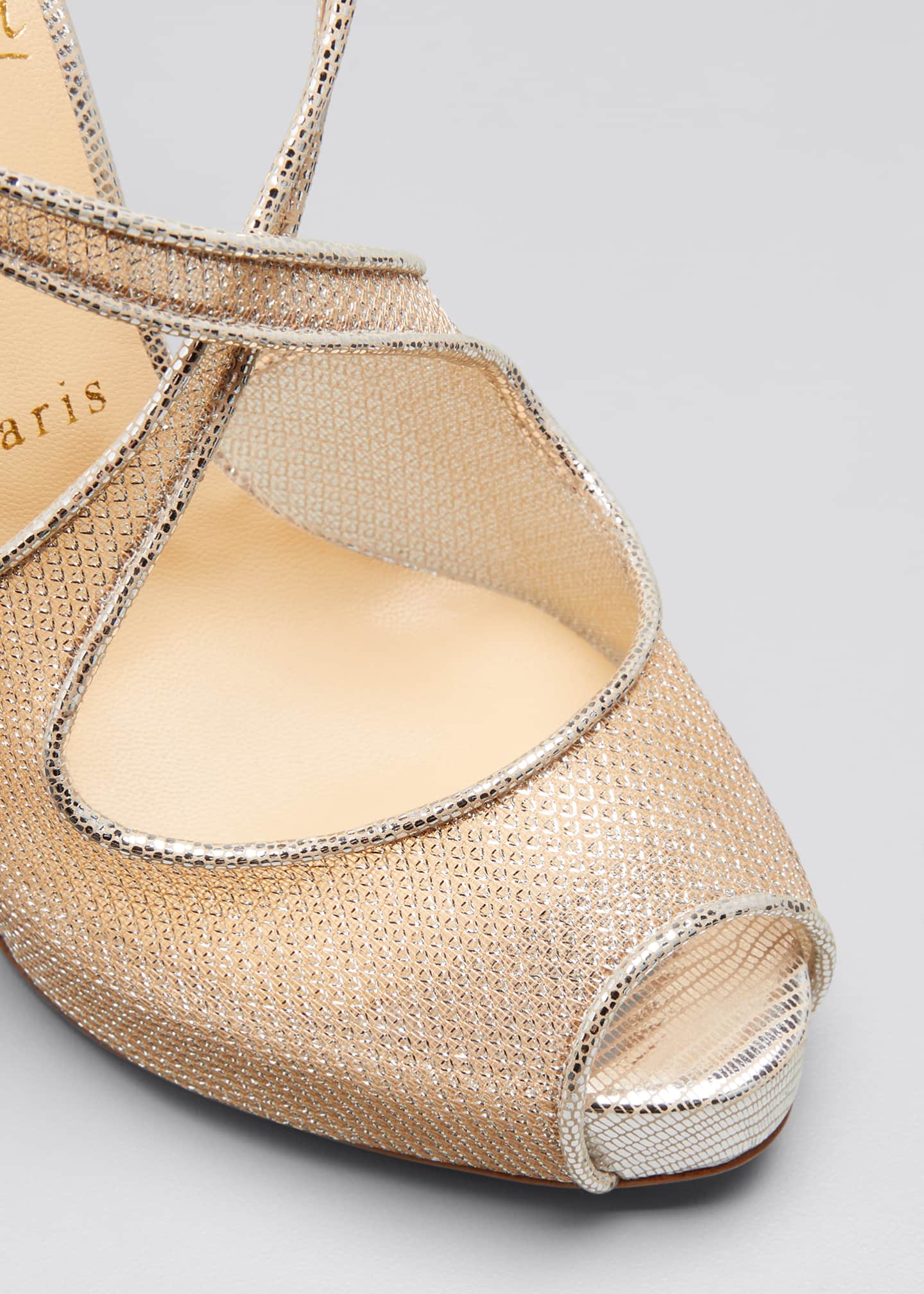 mariacar mesh red sole platform sandals