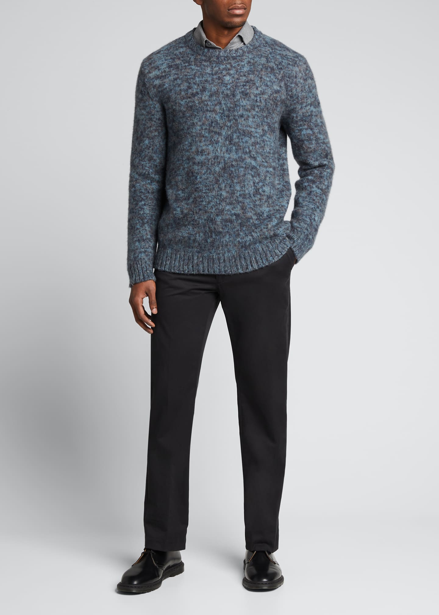 Massimo Alba Men's Brushed Cashmere Crewneck Sweater - Bergdorf Goodman