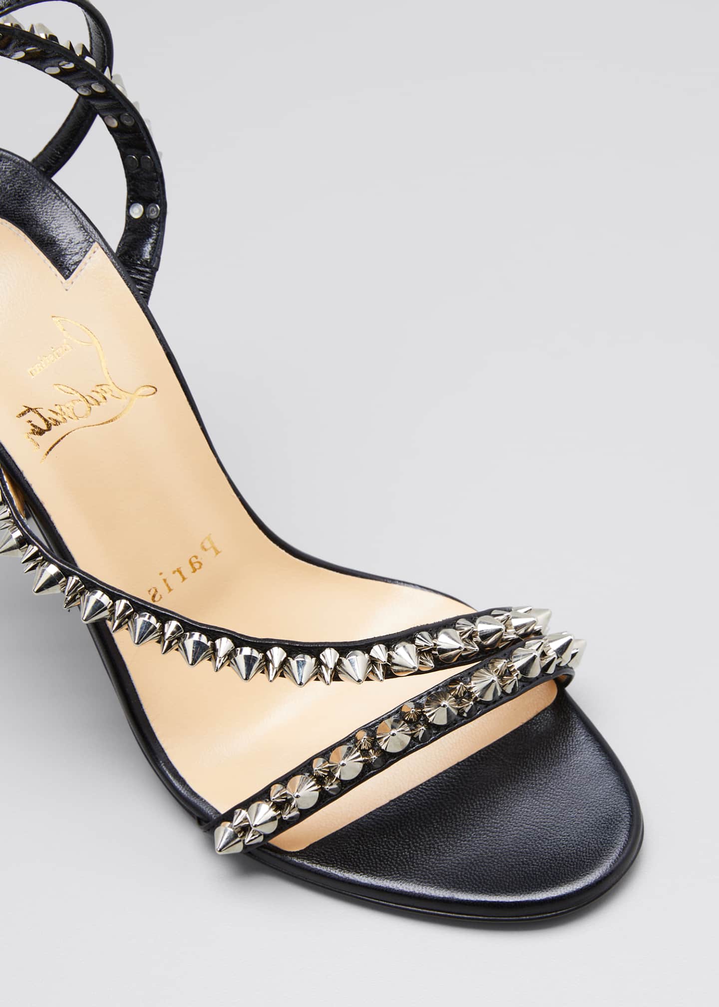 christian louboutin mafaldina spike denim sandals