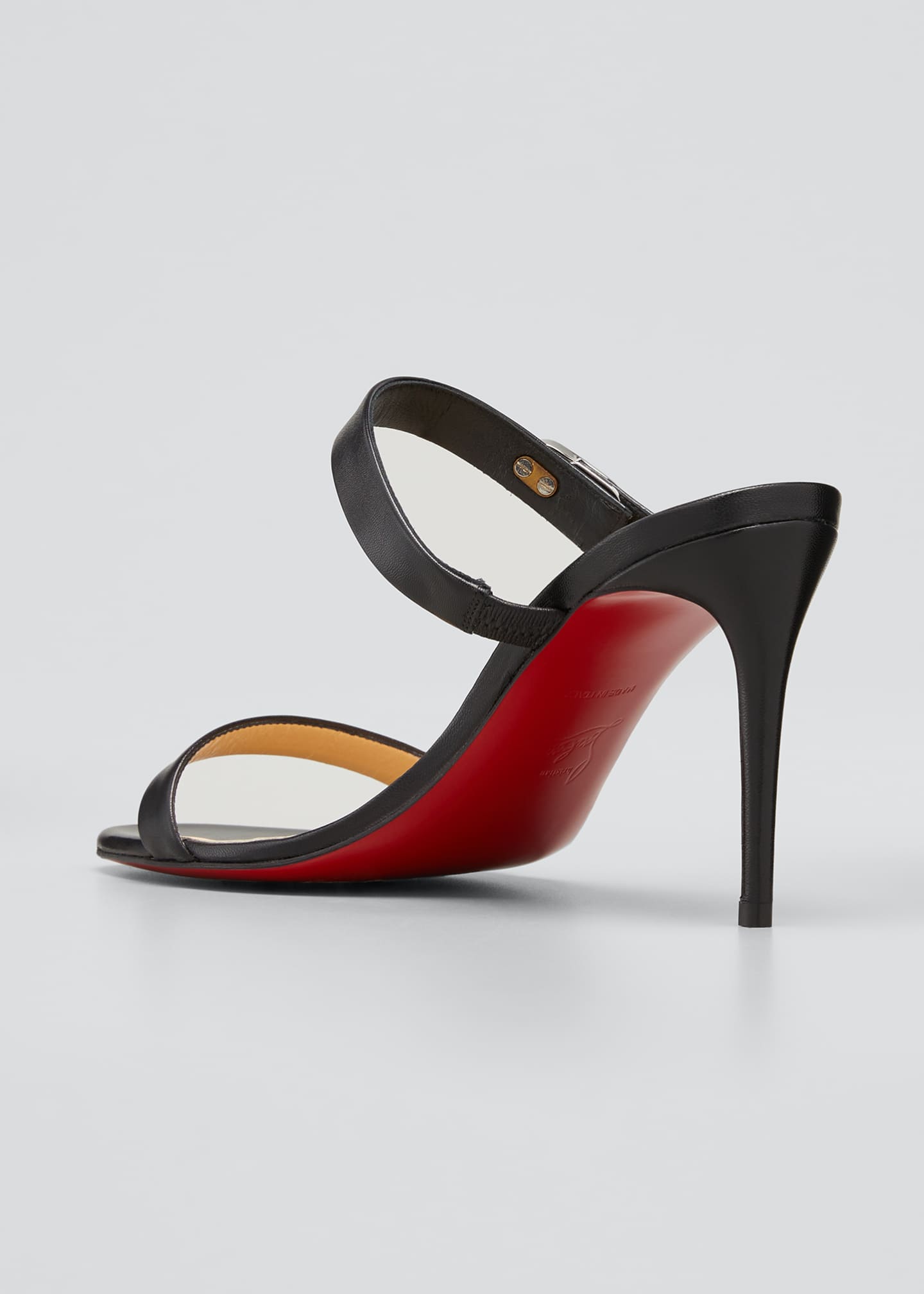 sandaclou suede grommet cuff red sole sandals