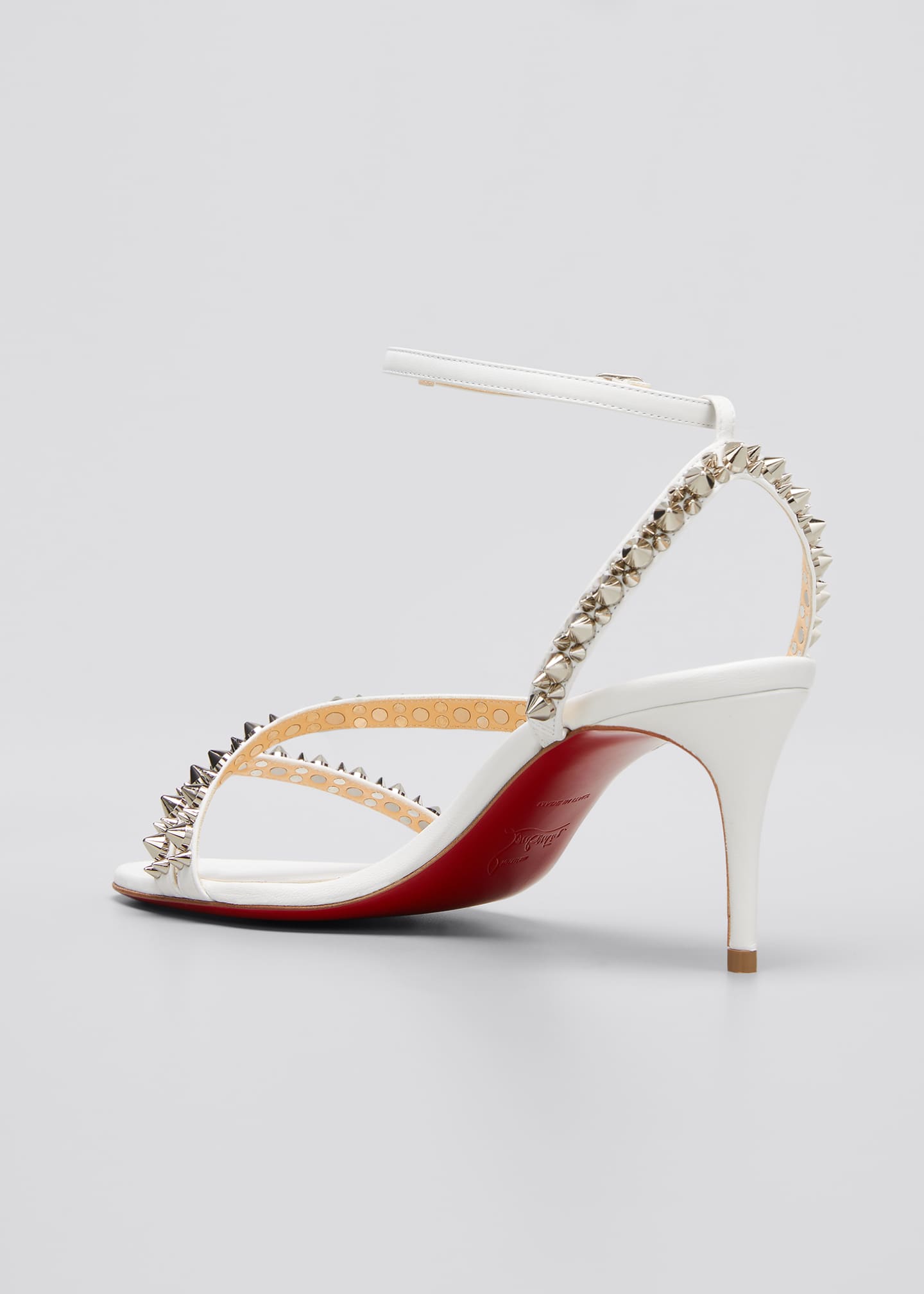 christian louboutin mafaldina spike denim sandals