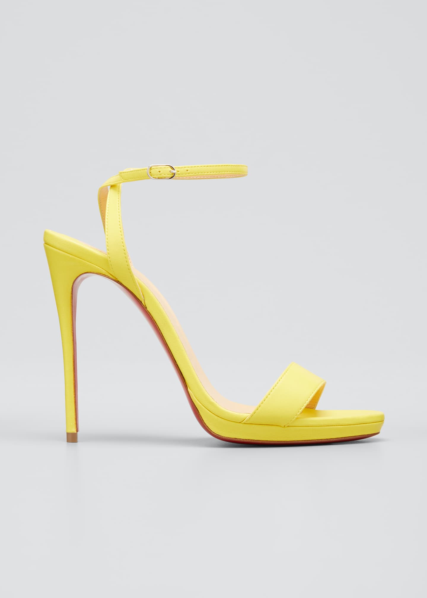 Christian Louboutin Loubi Queen Red Sole Ankle-Wrap Sandals - Bergdorf ...