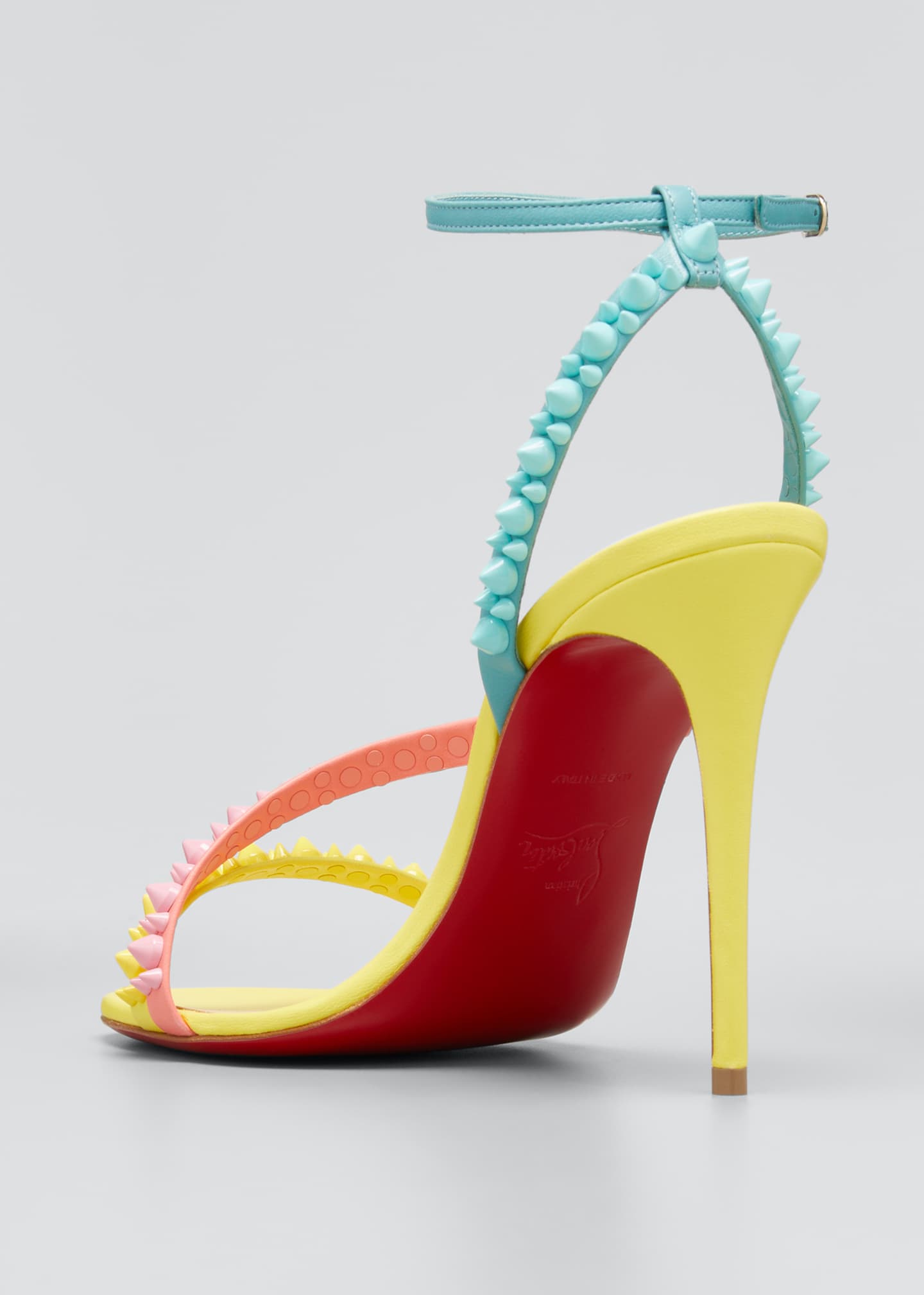 christian louboutin mafaldina spike denim sandals