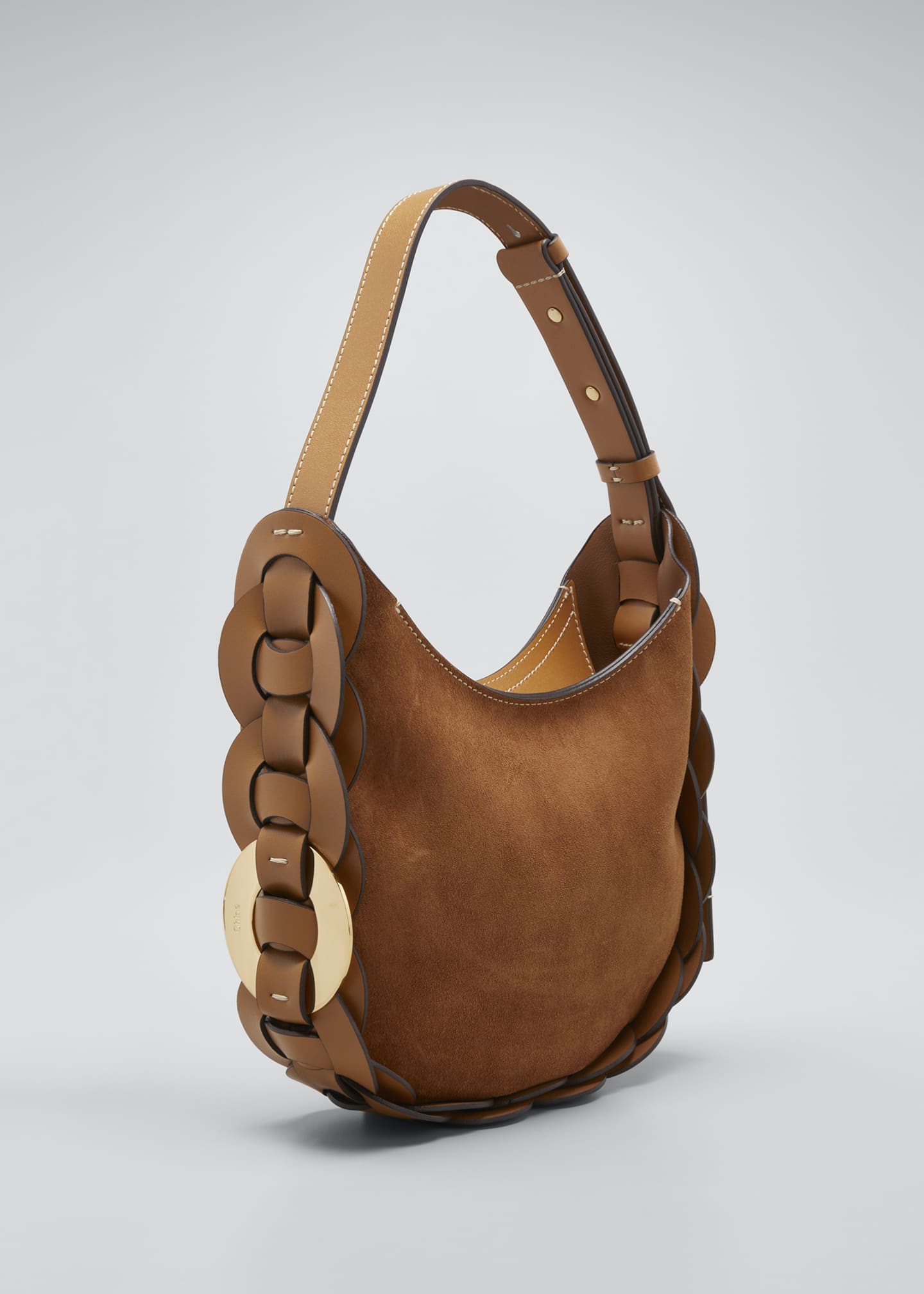 small suede handbag