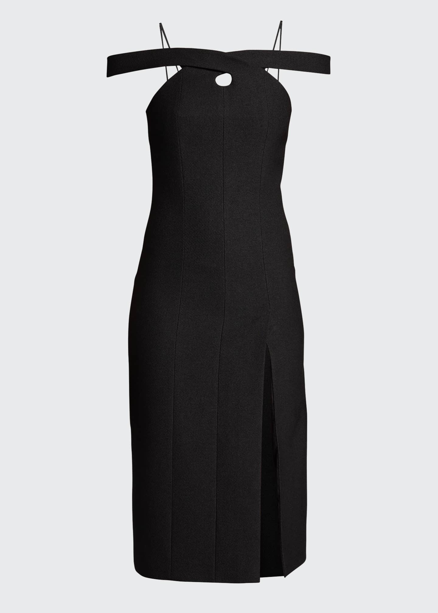 Materiel Off-Shoulder Slit Midi Dress - Bergdorf Goodman