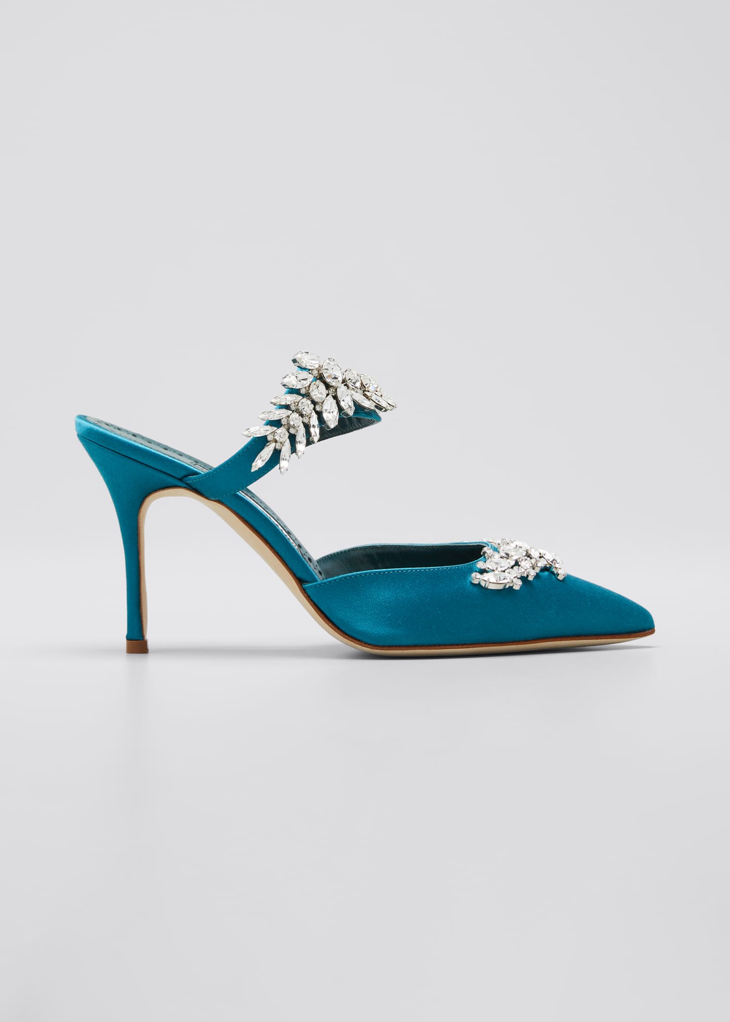 manolo blahnik embellished mule