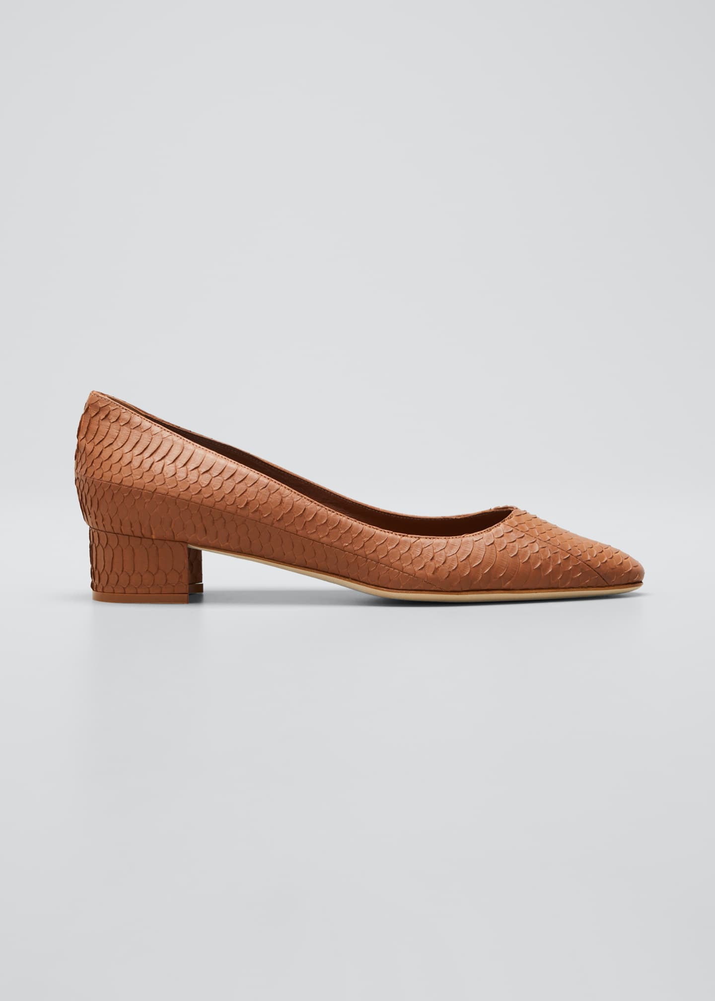 snakeskin pumps block heel