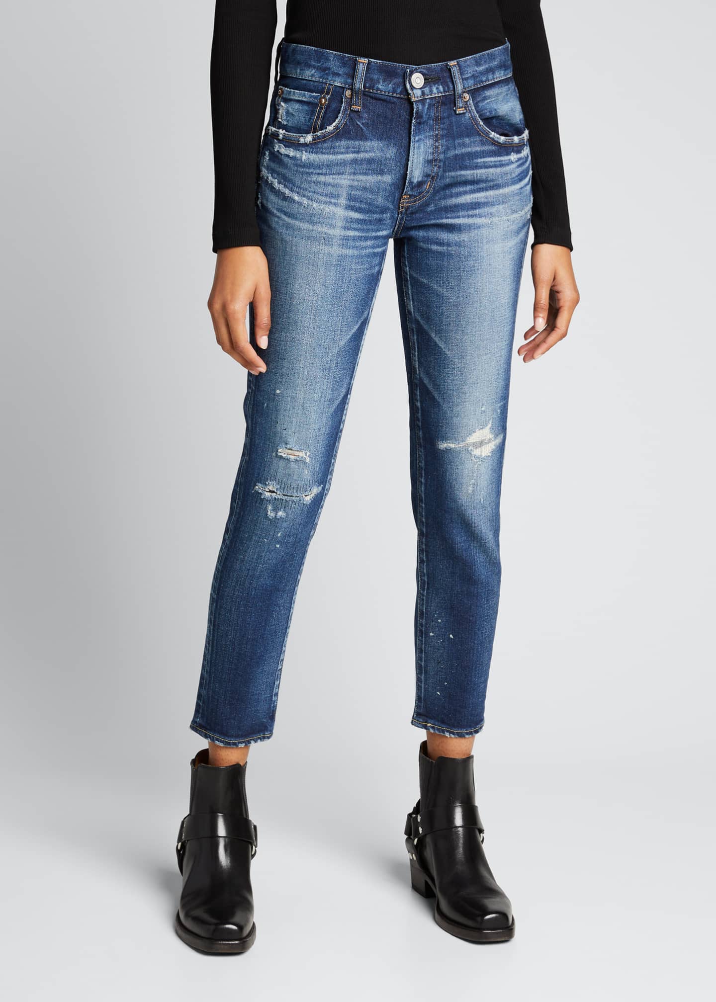 MOUSSY VINTAGE Lancaster MidRise Cropped Skinny Jeans Bergdorf Goodman