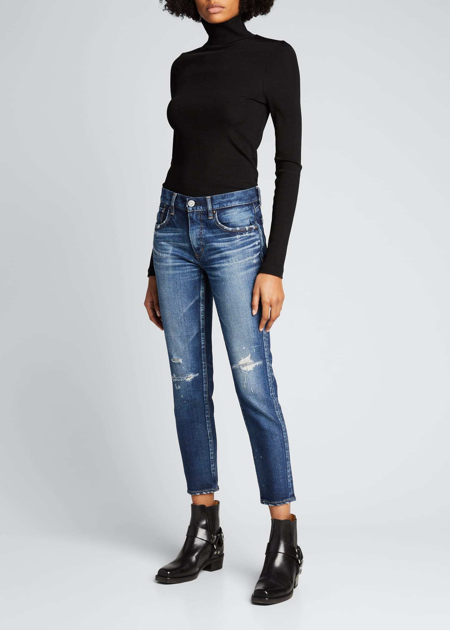 MOUSSY VINTAGE Lancaster MidRise Cropped Skinny Jeans Bergdorf Goodman