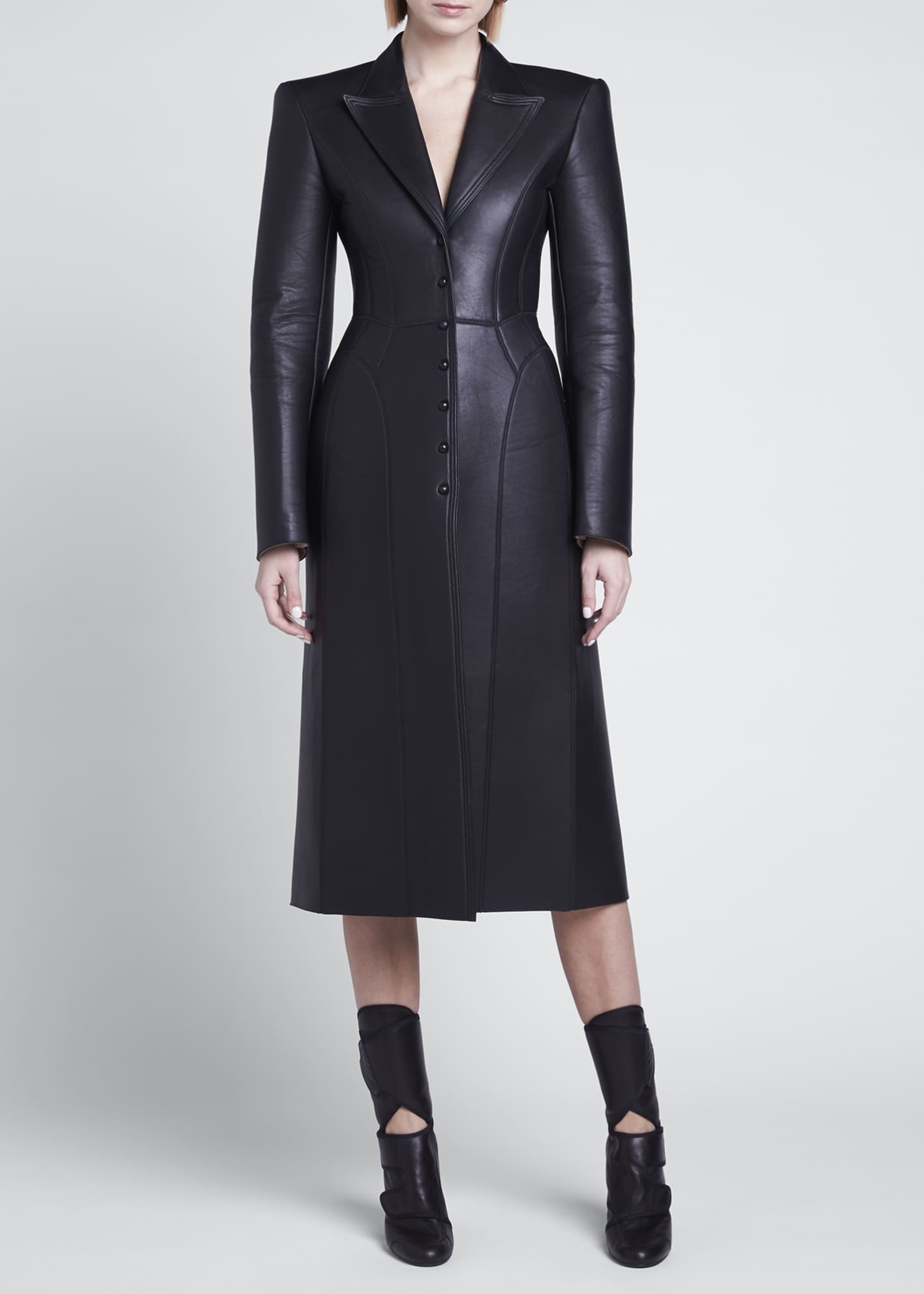 Fendi Bonded Leather Coat - Bergdorf 
