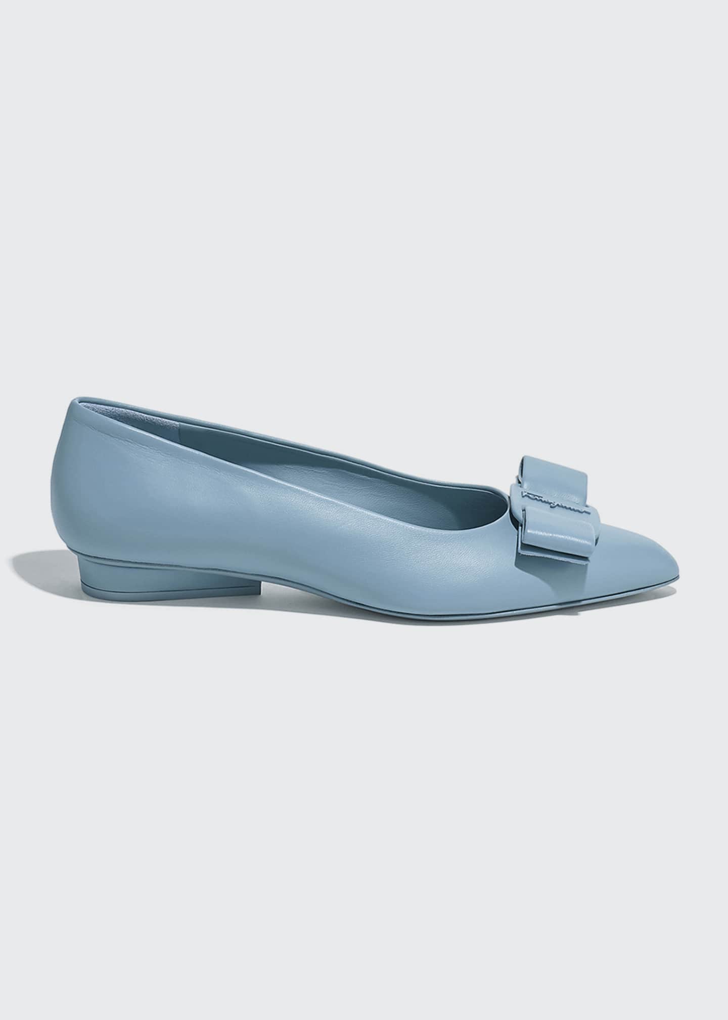 salvatore ferragamo flats with bow