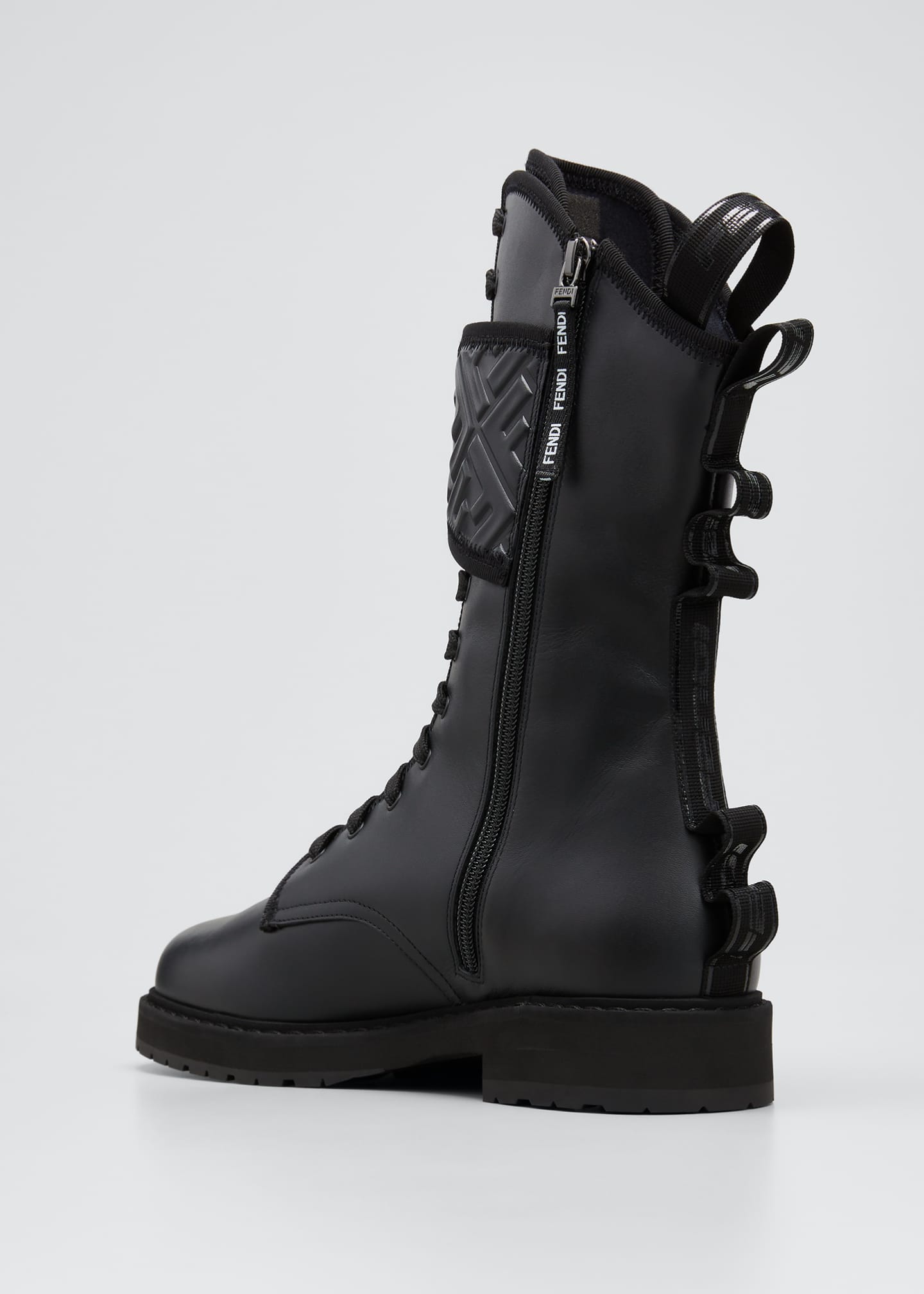 fendi lace up combat boots