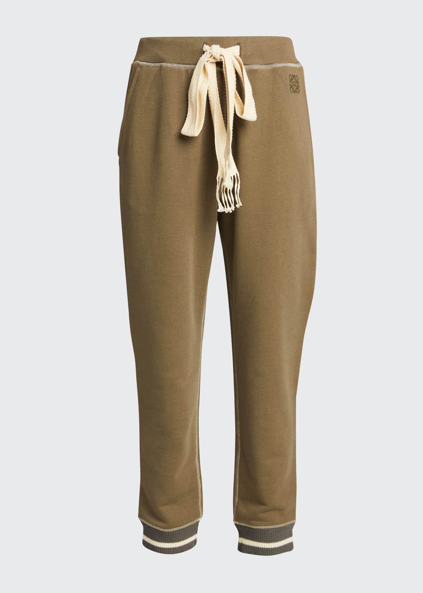brushed jersey cotton blend jogger pants