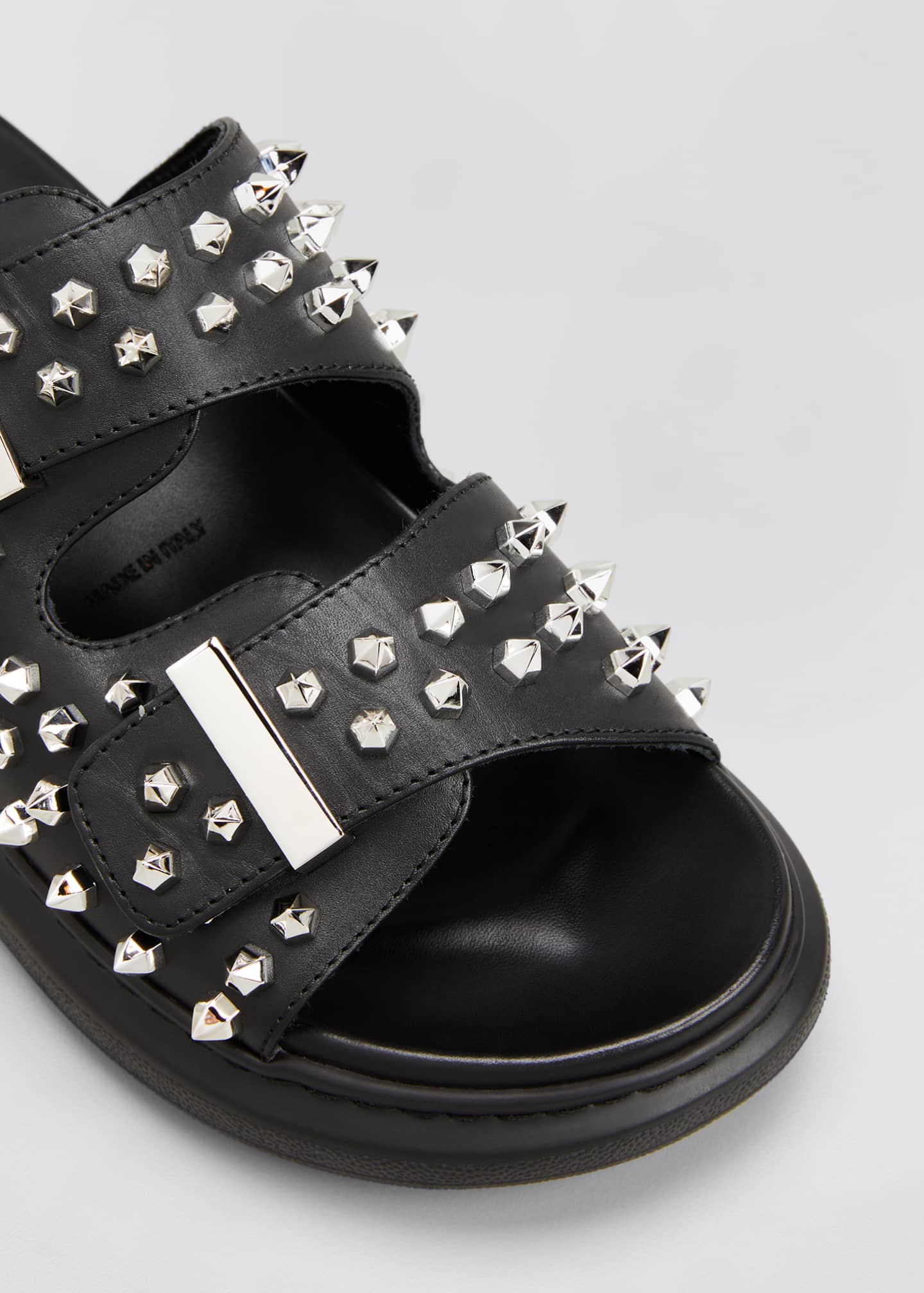 nine west genesia studded slide sandal