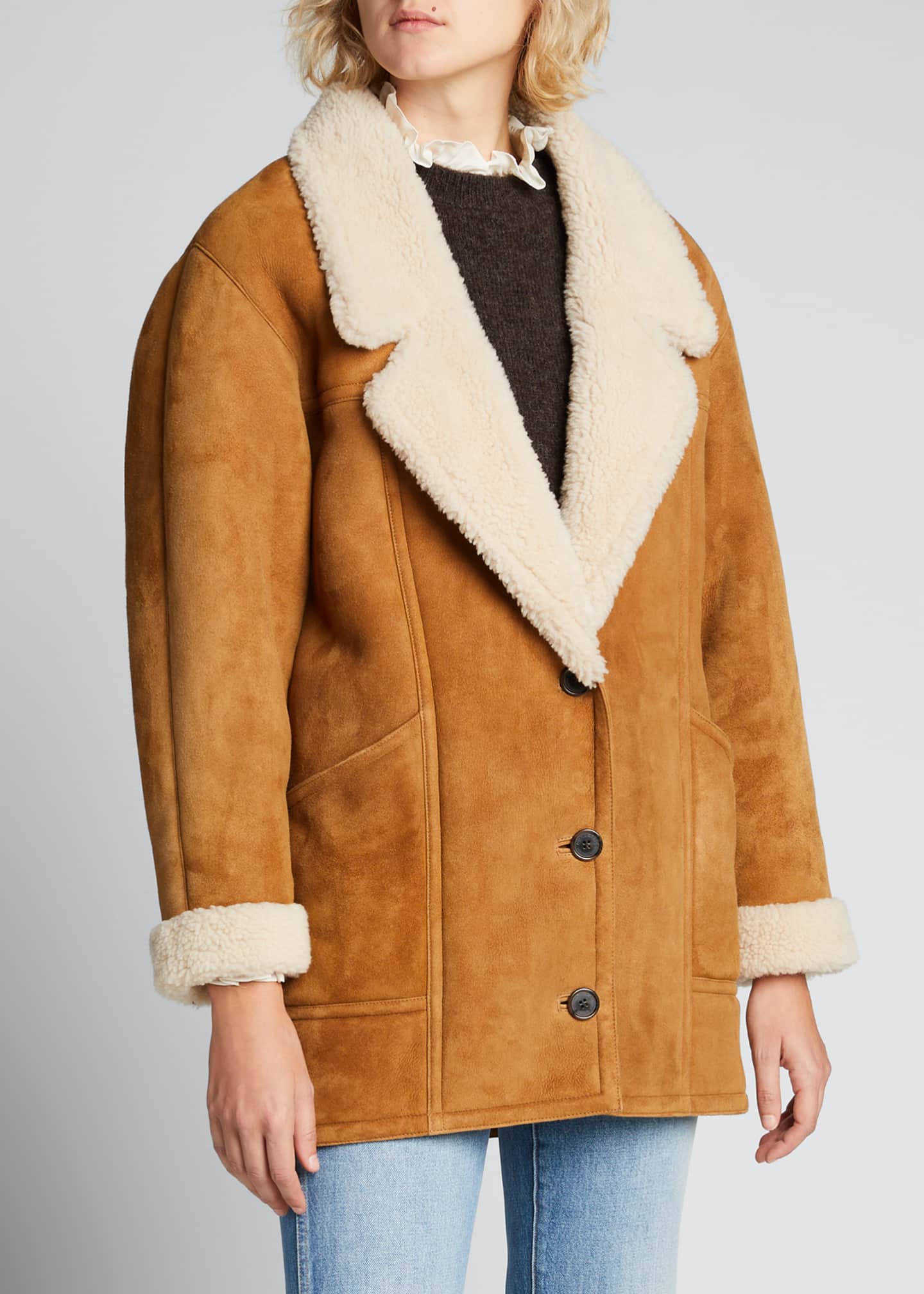 nili lotan shearling coat