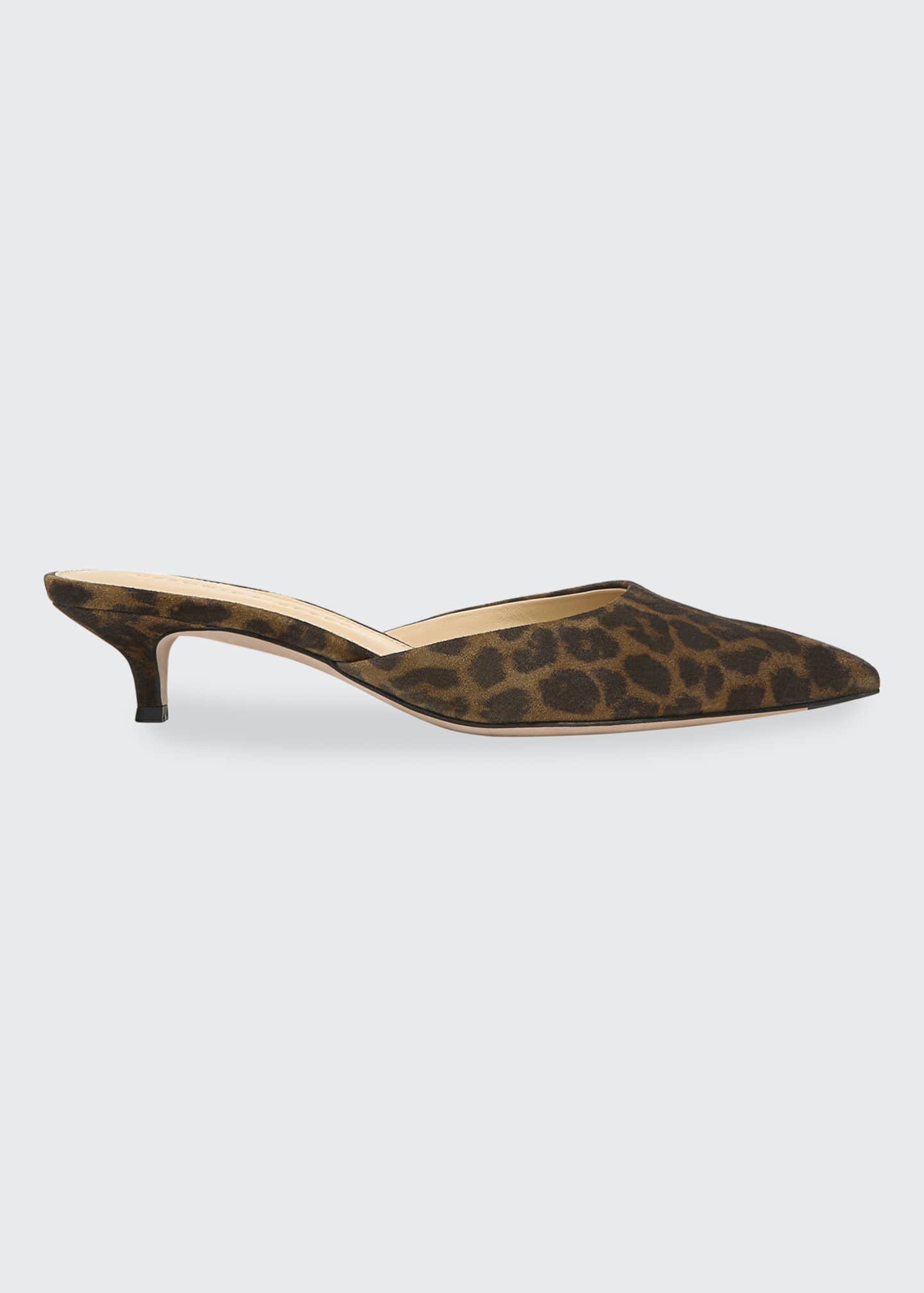 leopard kitten heel shoes