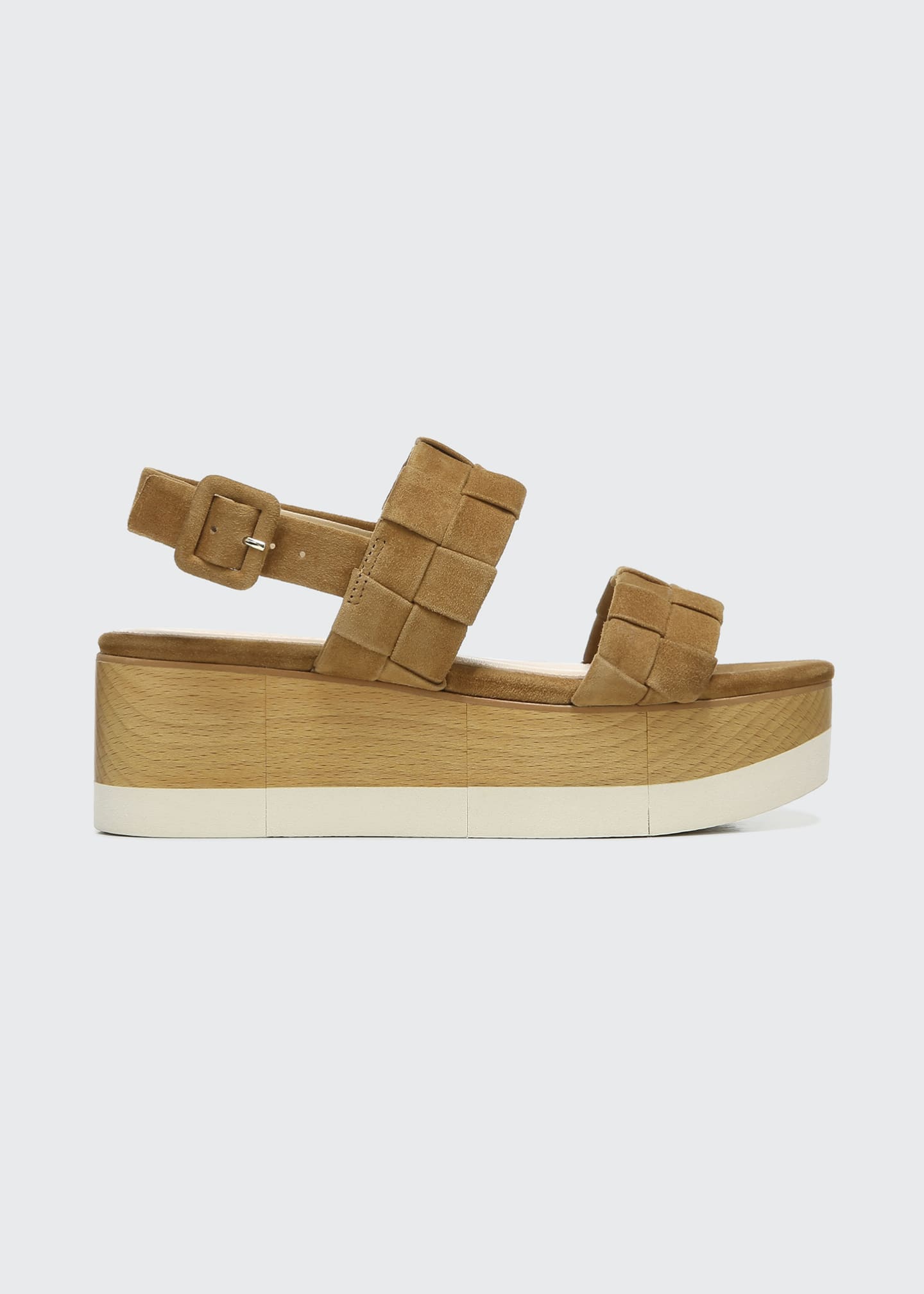 Veronica Beard Wendi Woven Suede Wedge Sandals - Bergdorf Goodman