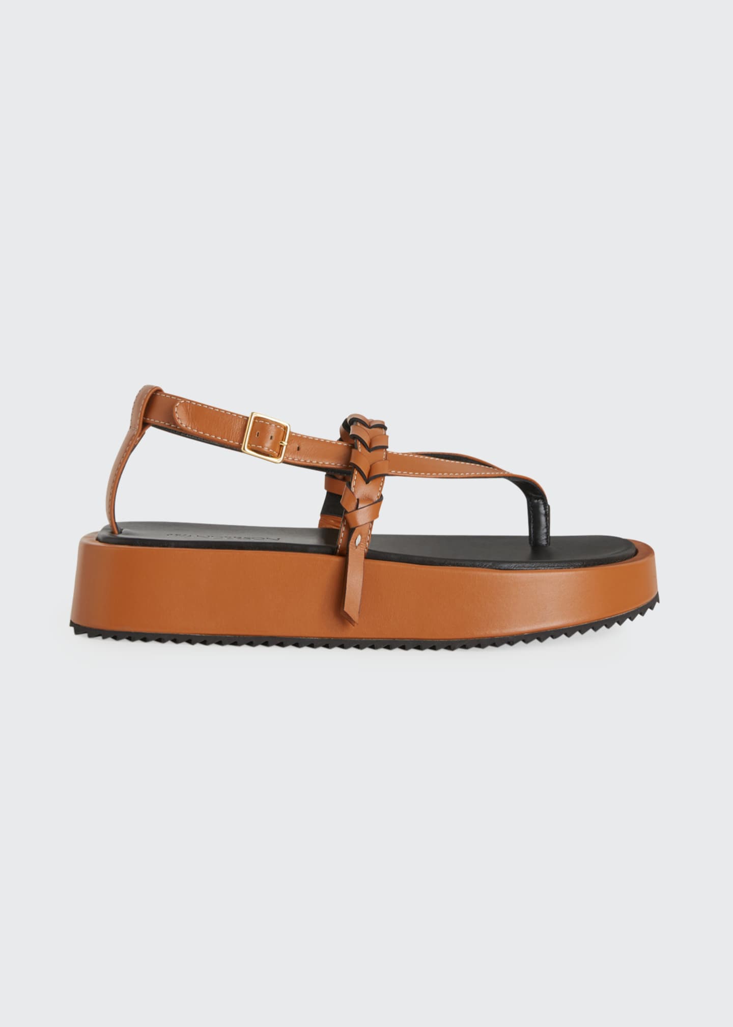 JW Anderson Leather Thong Flatform Sandals - Bergdorf Goodman