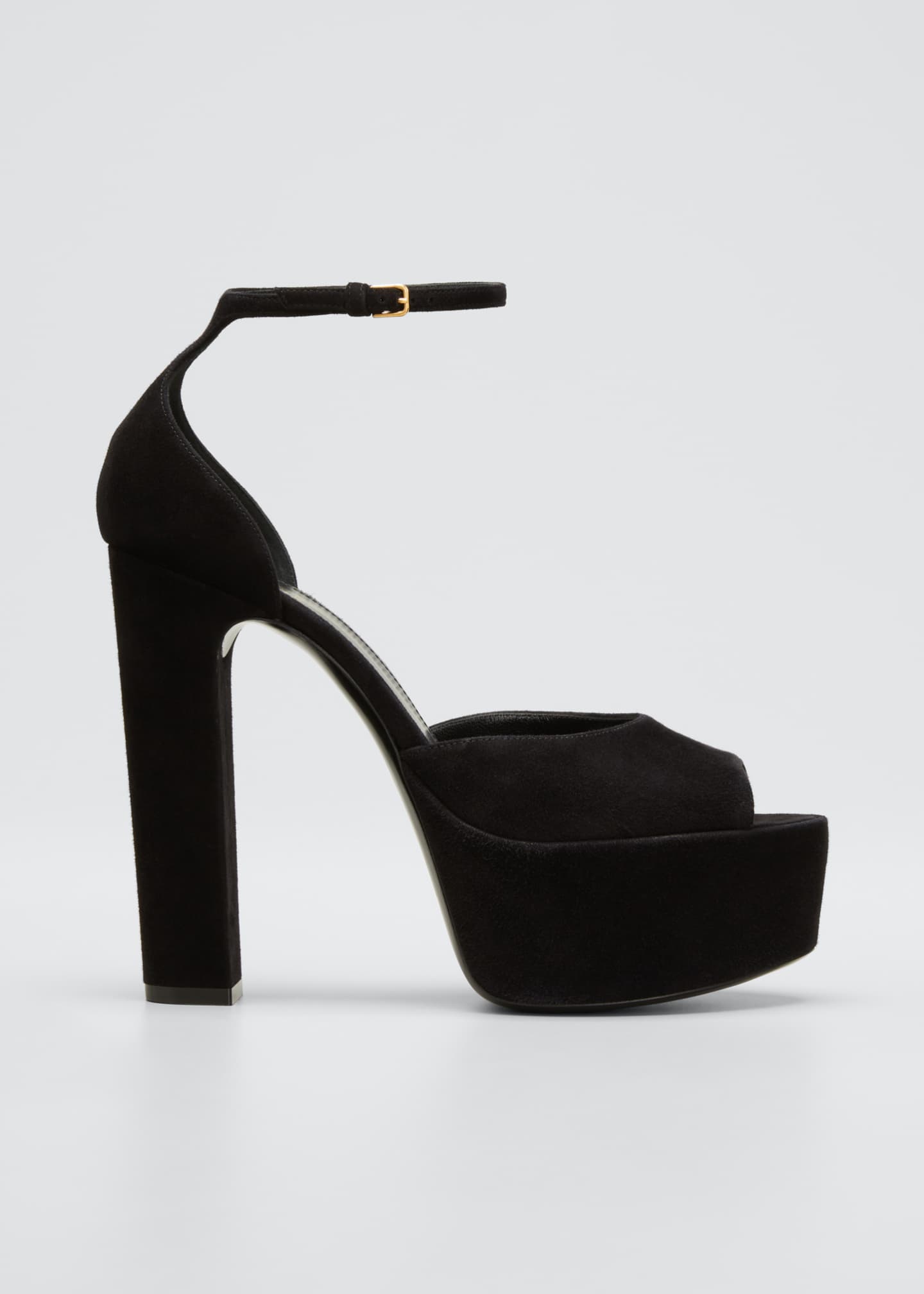 saint laurent velvet heels