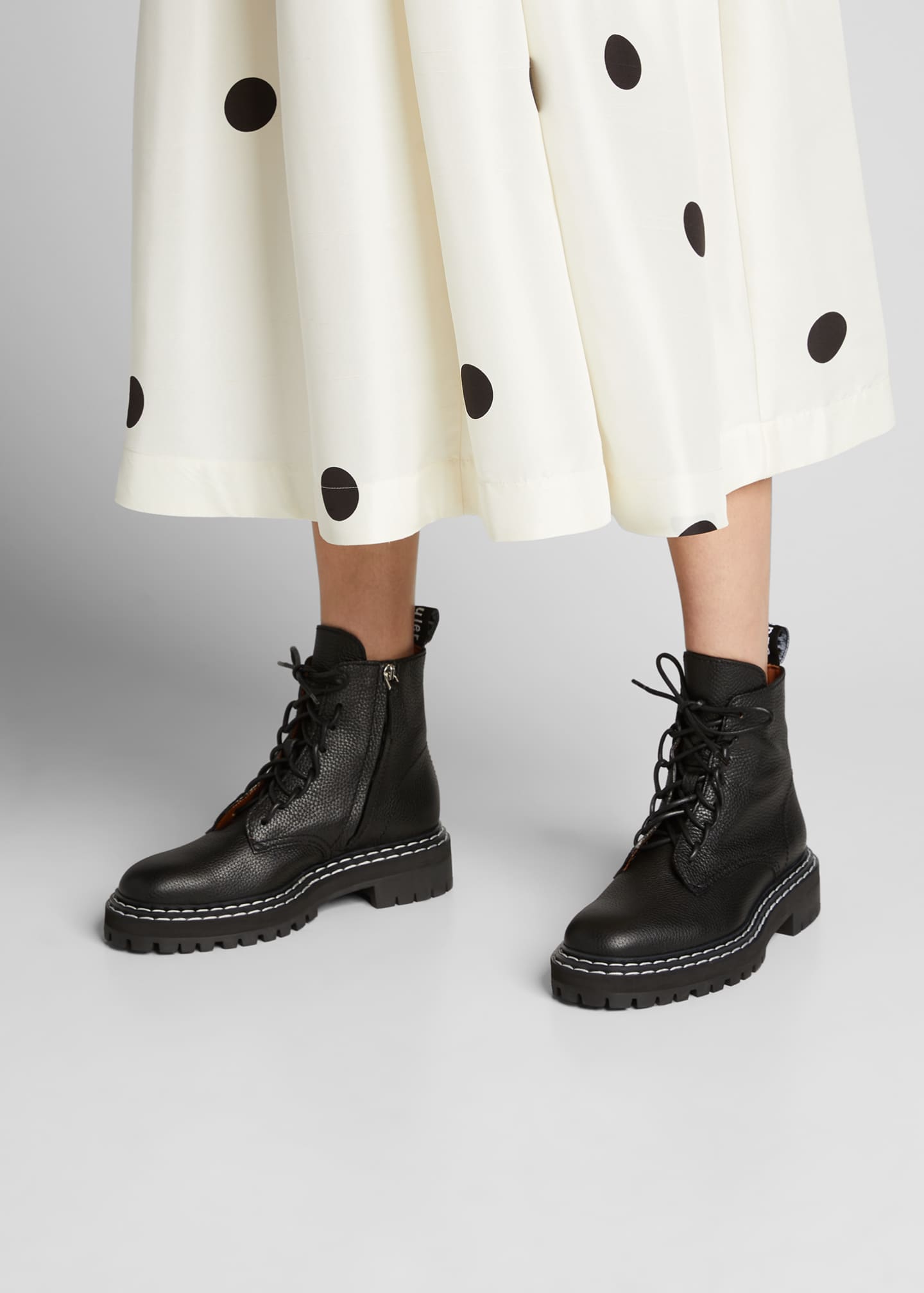 garret leather lug sole combat booties