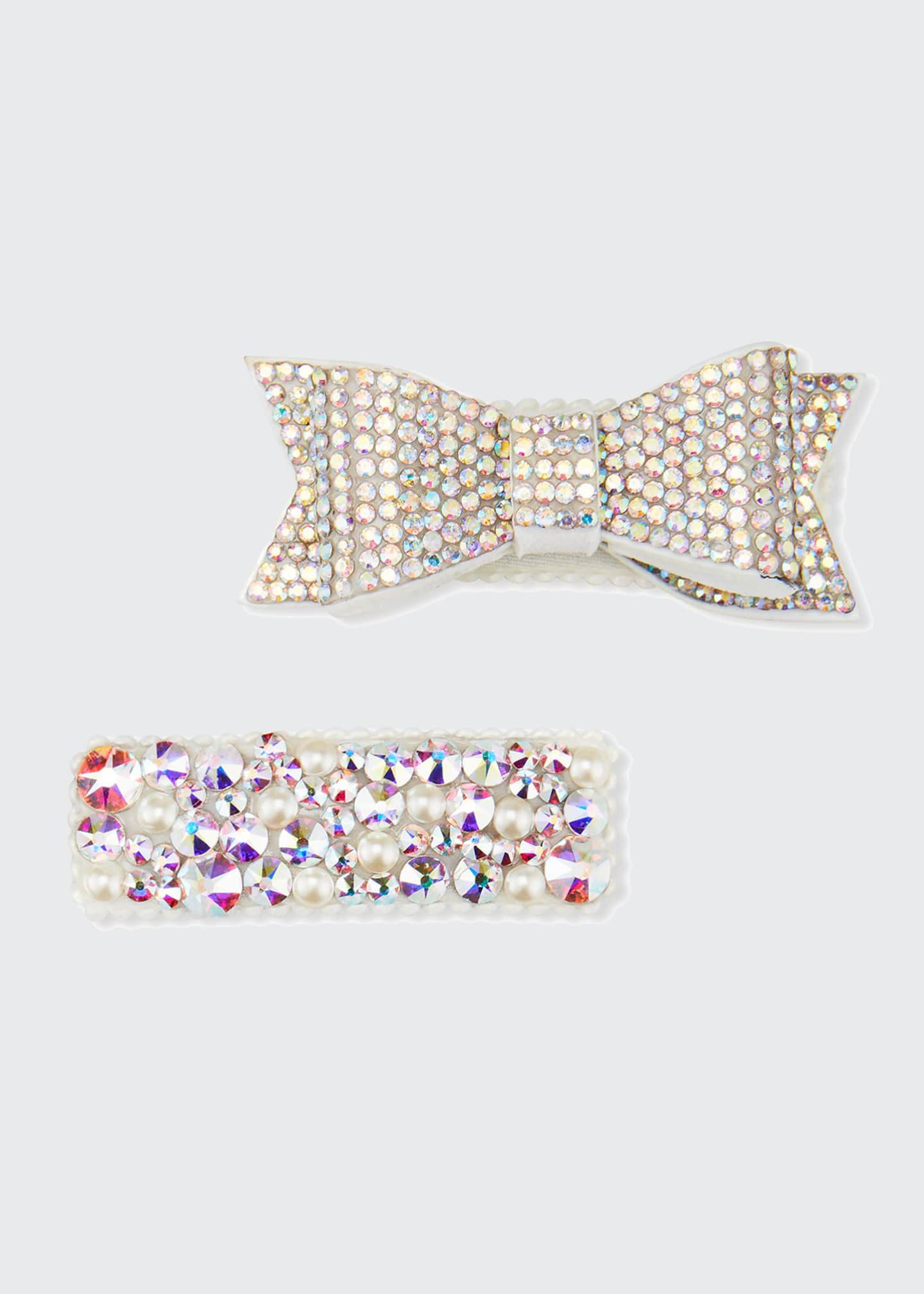 Bari Lynn Girl's 2Piece Embellished Hair Clip Set Bergdorf Goodman