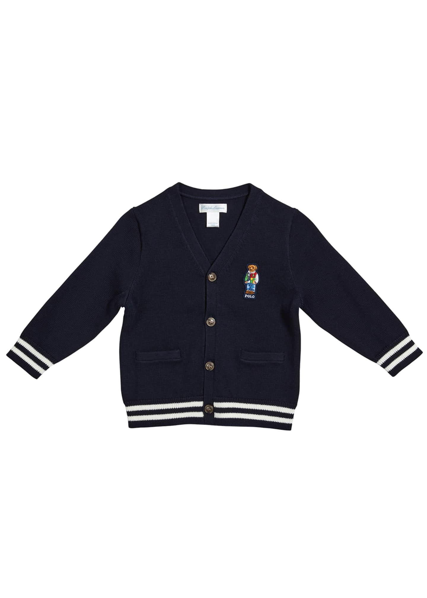 Ralph Lauren Childrenswear Boy's Polo Bear Rib Knit Cardigan, Size 9 ...