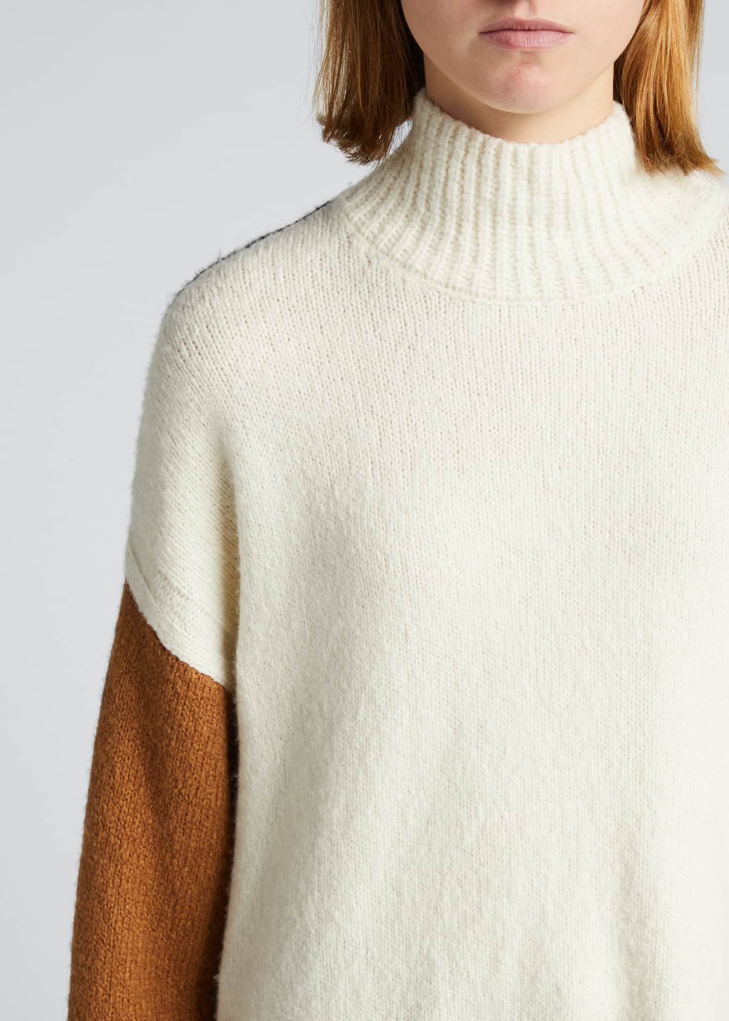 FRAME Colorblock Wool Turtleneck Sweater - Bergdorf Goodman