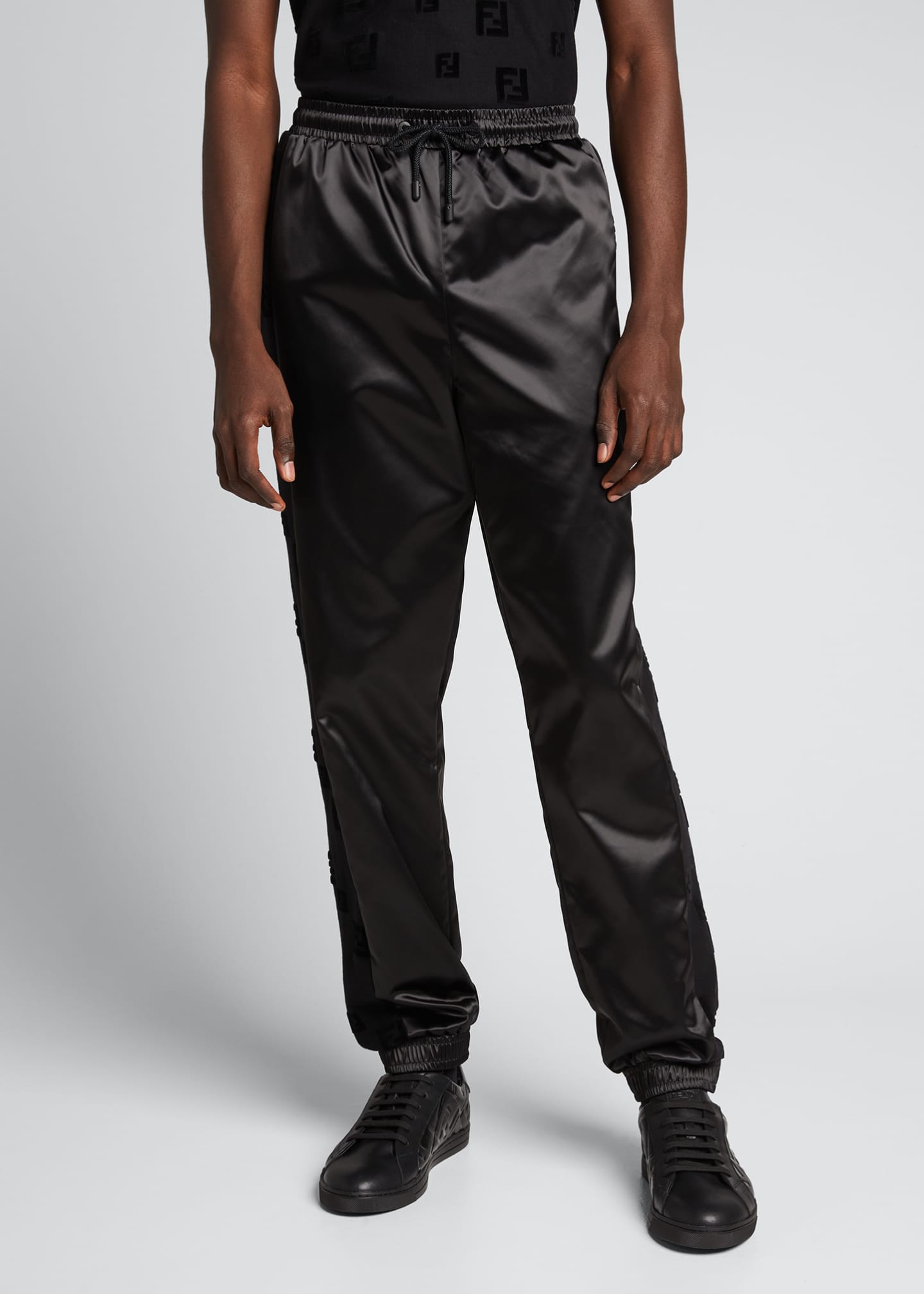 Fendi Men's Satin Jogger Pants - Bergdorf Goodman