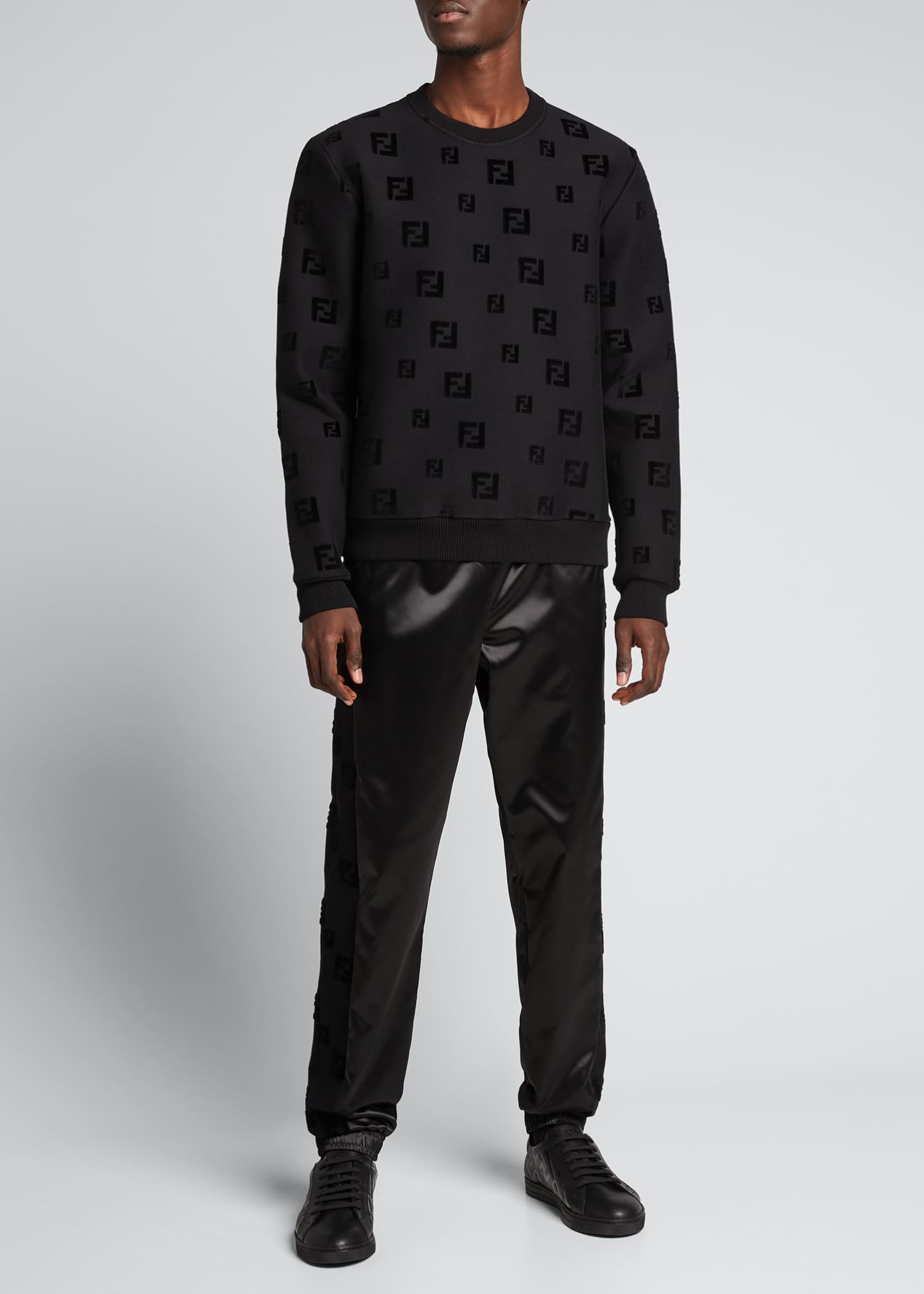 Fendi Men's Satin Jogger Pants - Bergdorf Goodman