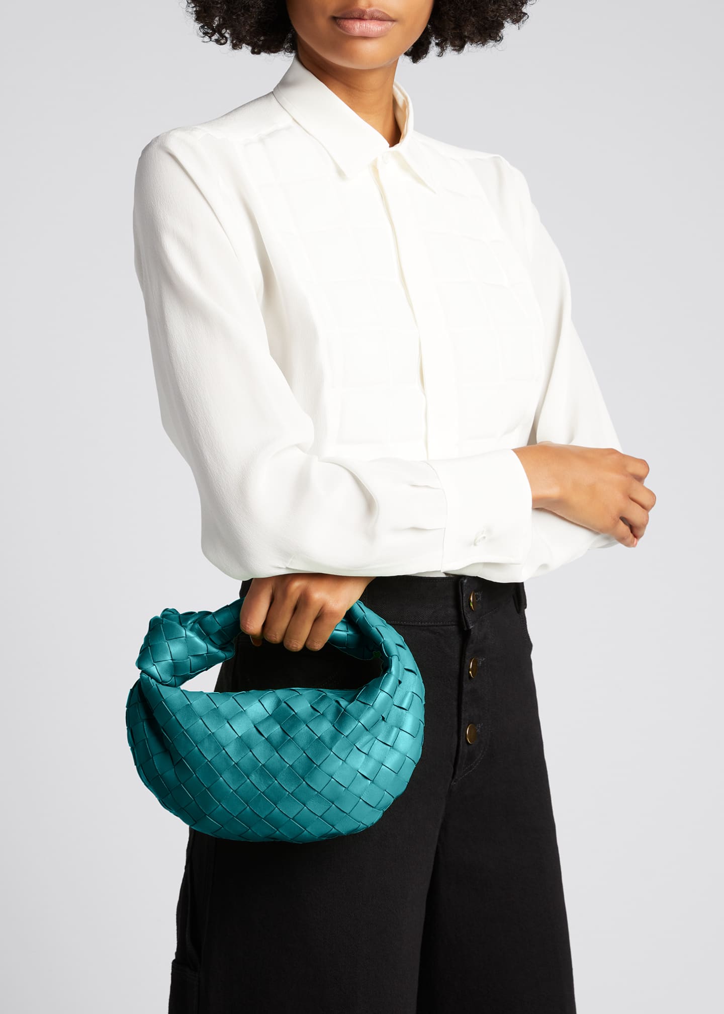 Bottega Jodi Mini Intrecciato Knot Hobo Bag Bergdorf Goodman