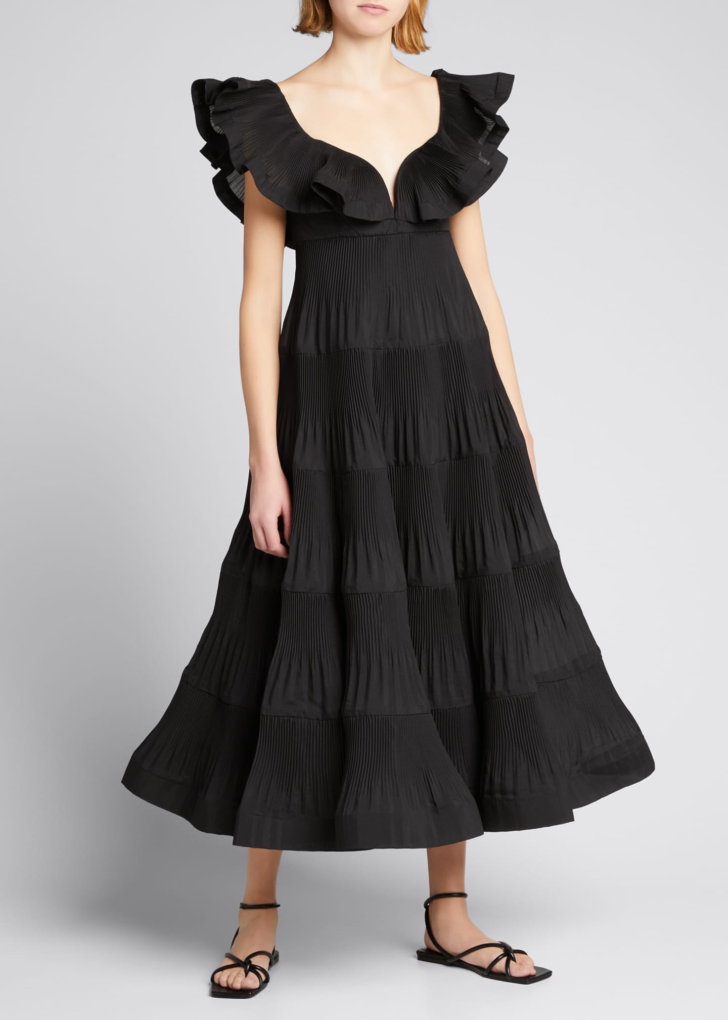 lovestruck pleated gown
