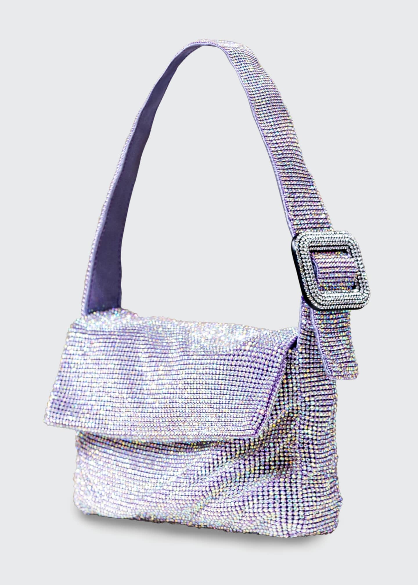 Benedetta Bruzziches Vitti La Mignon Iridescent Rhinestone Shoulder Bag