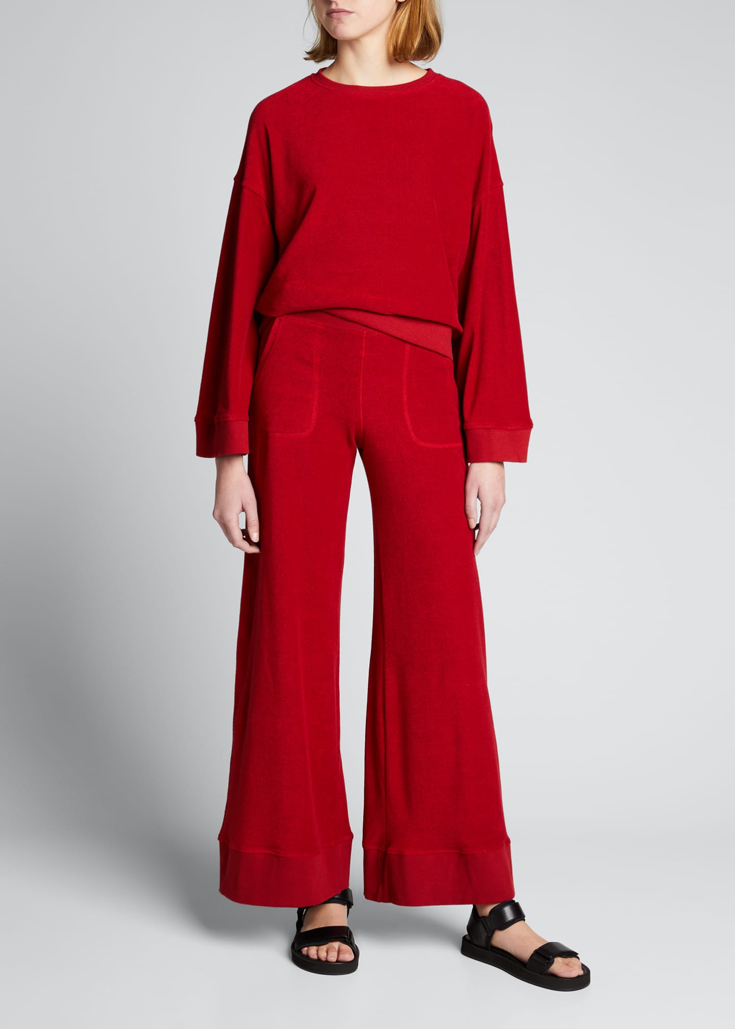 wide leg sweatpants petite