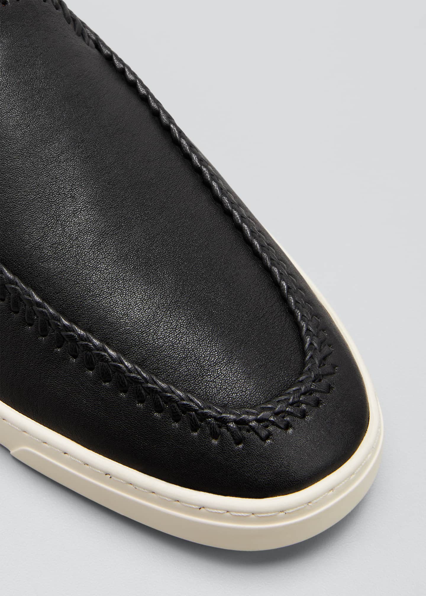 Giorgio Armani Men's Woven Leather Slip-On Shoes - Bergdorf Goodman