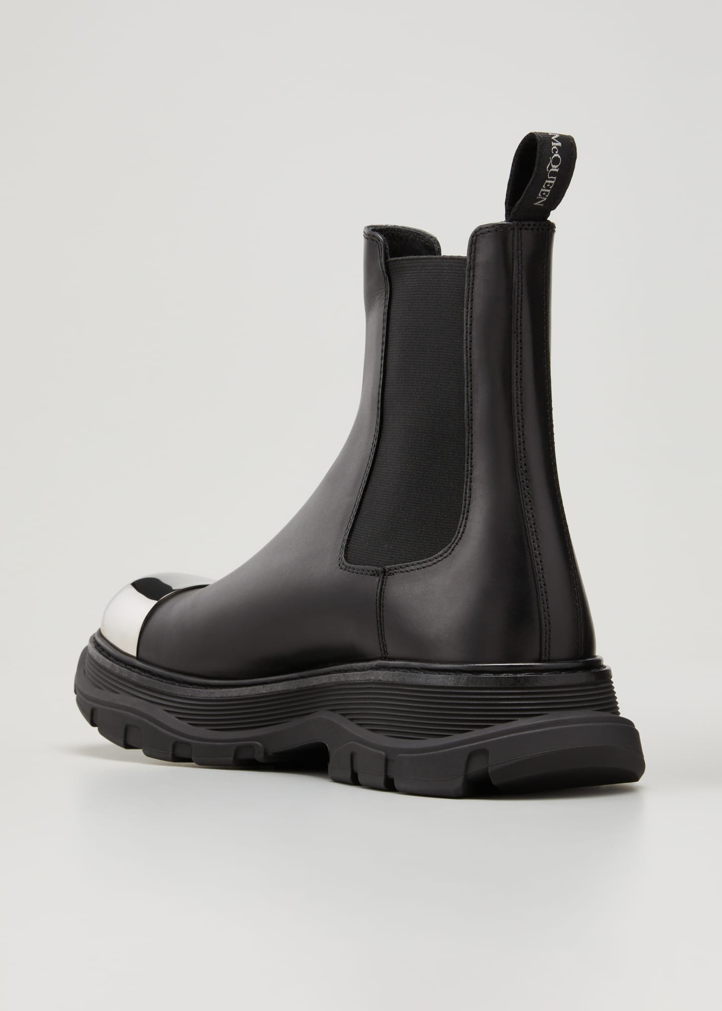Alexander McQueen Men's Metal Cap-Toe Leather Chelsea Boots - Bergdorf ...