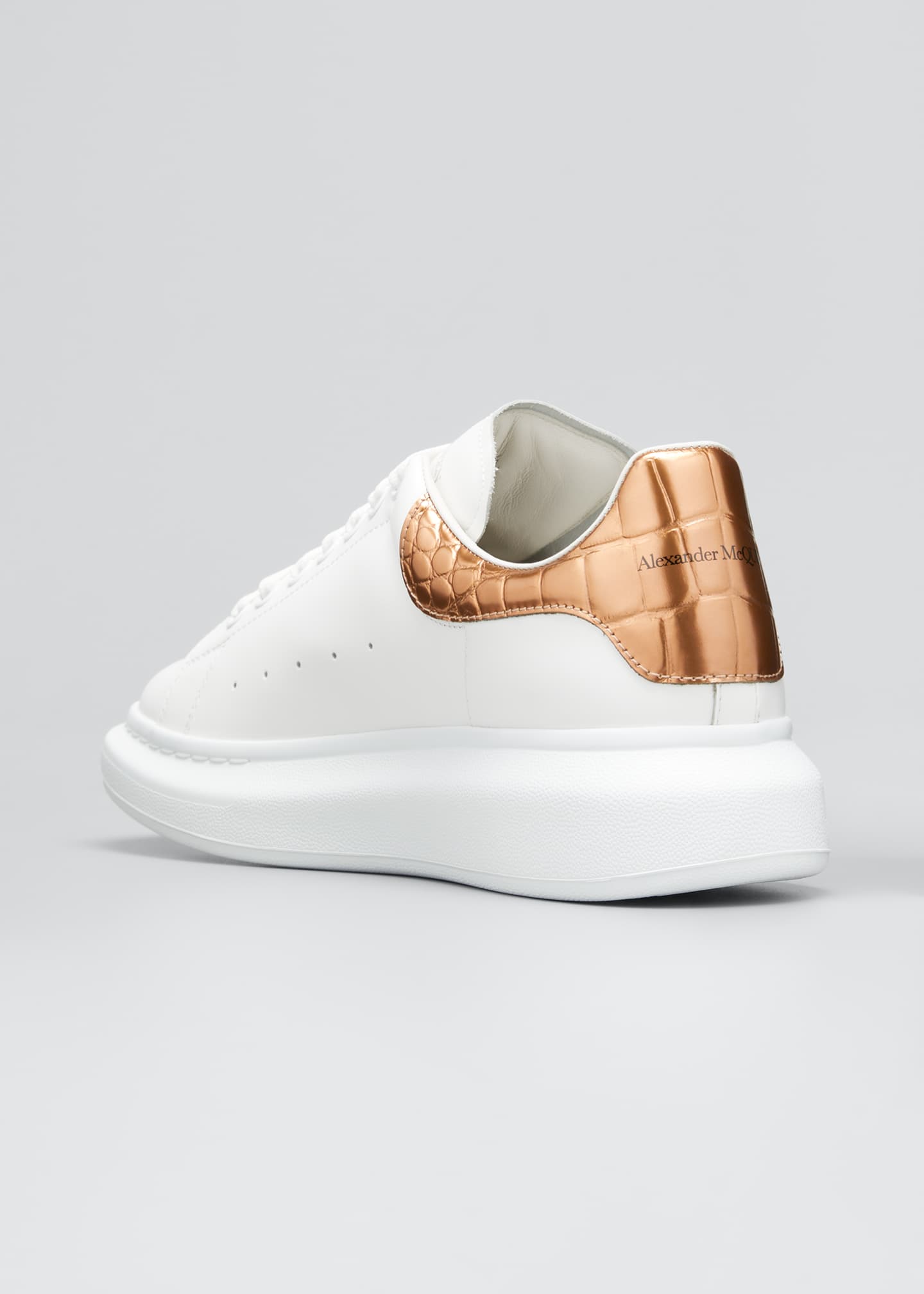 alexander mcqueen oversized degrade leather sneakers