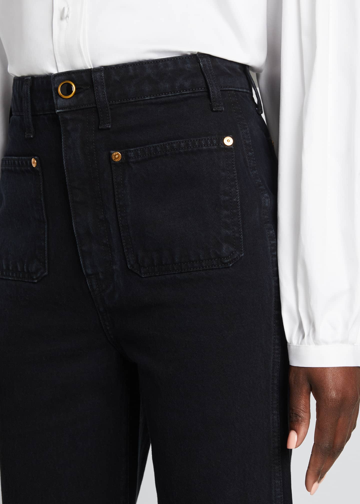 Khaite Isabella StraightLeg Jeans Bergdorf Goodman