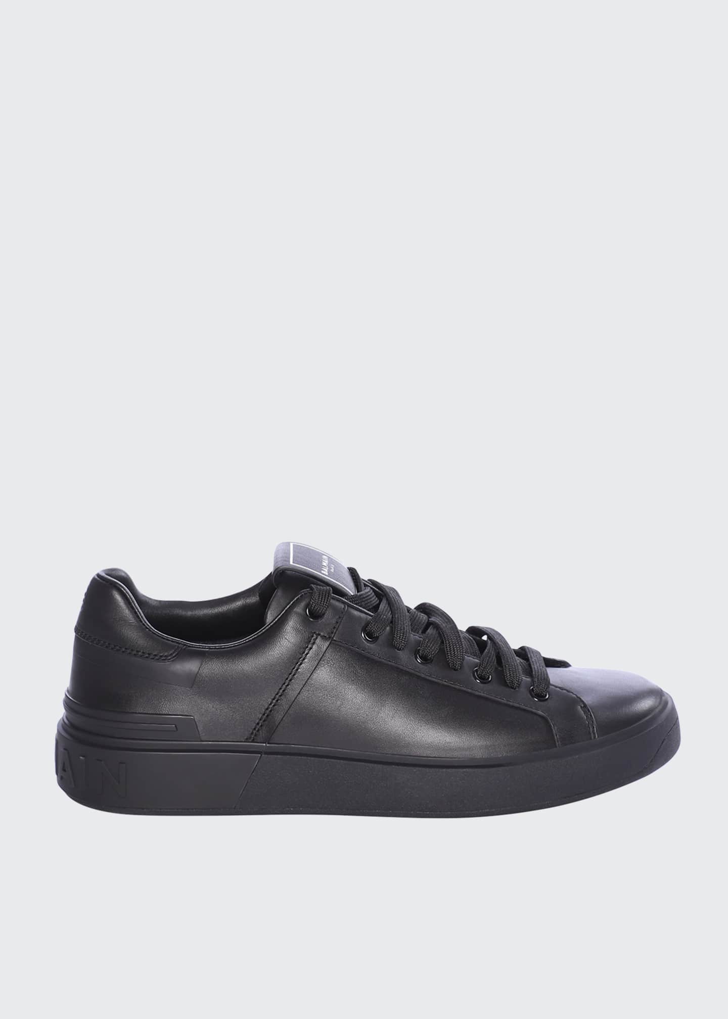 Balmain Men's B Court Leather Low-Top Sneakers - Bergdorf Goodman