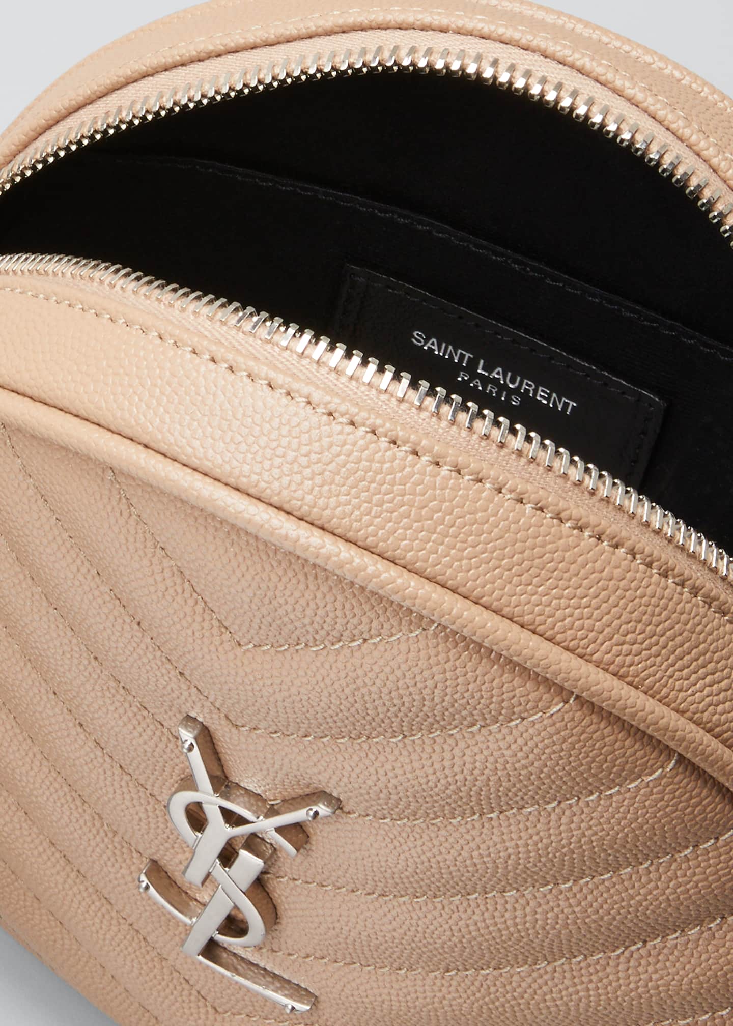 Saint Laurent Vinyle YSL Round Quilted Crossbody Bag Bergdorf Goodman